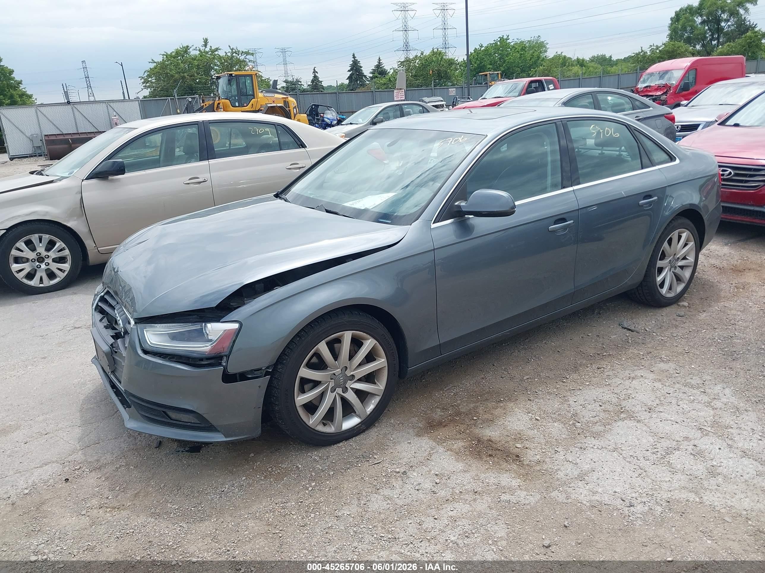 2013 Audi A4 2.0t Premium Gray vin: WAUFFAFL8DN046438