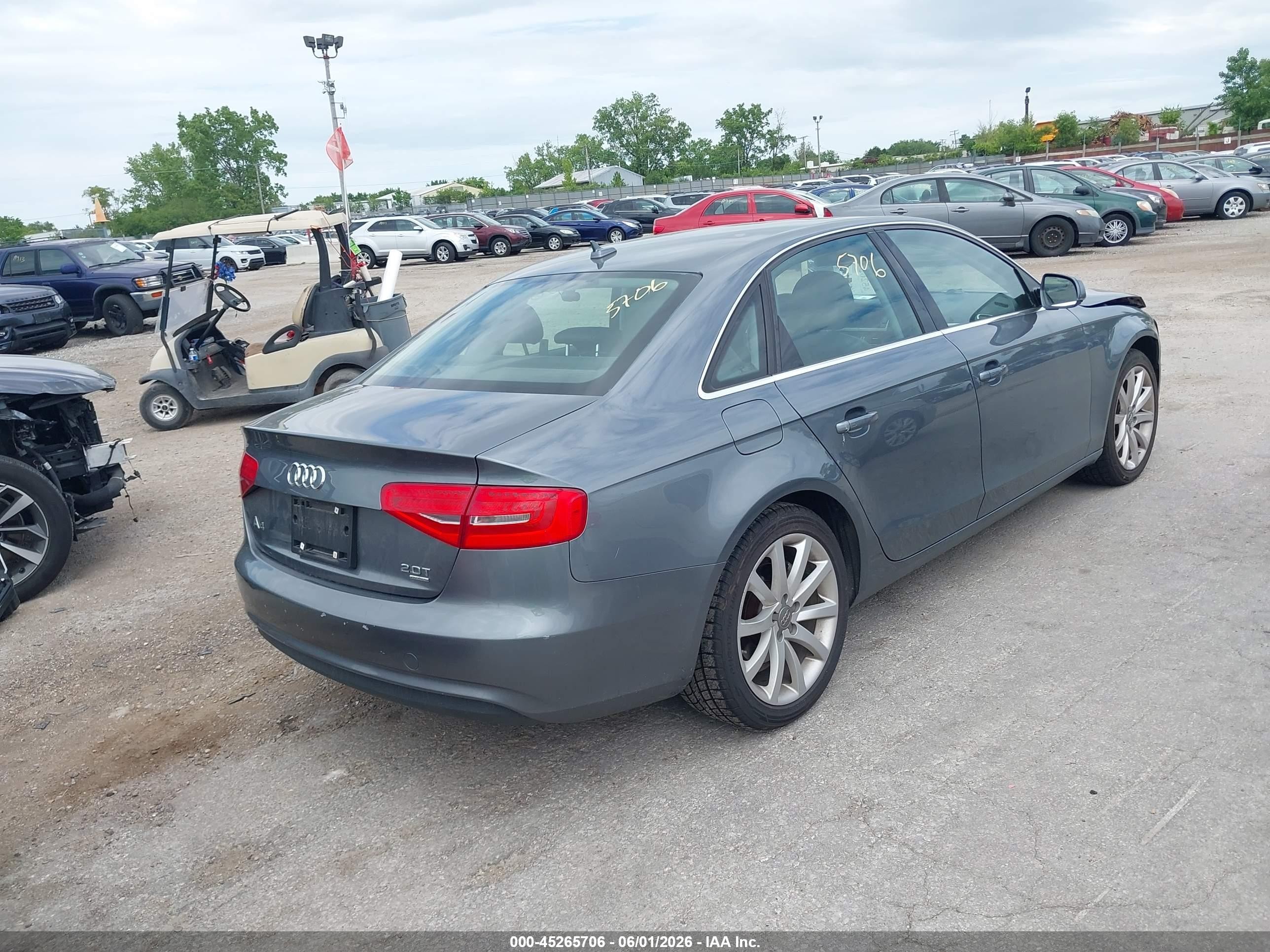 2013 Audi A4 2.0t Premium Gray vin: WAUFFAFL8DN046438