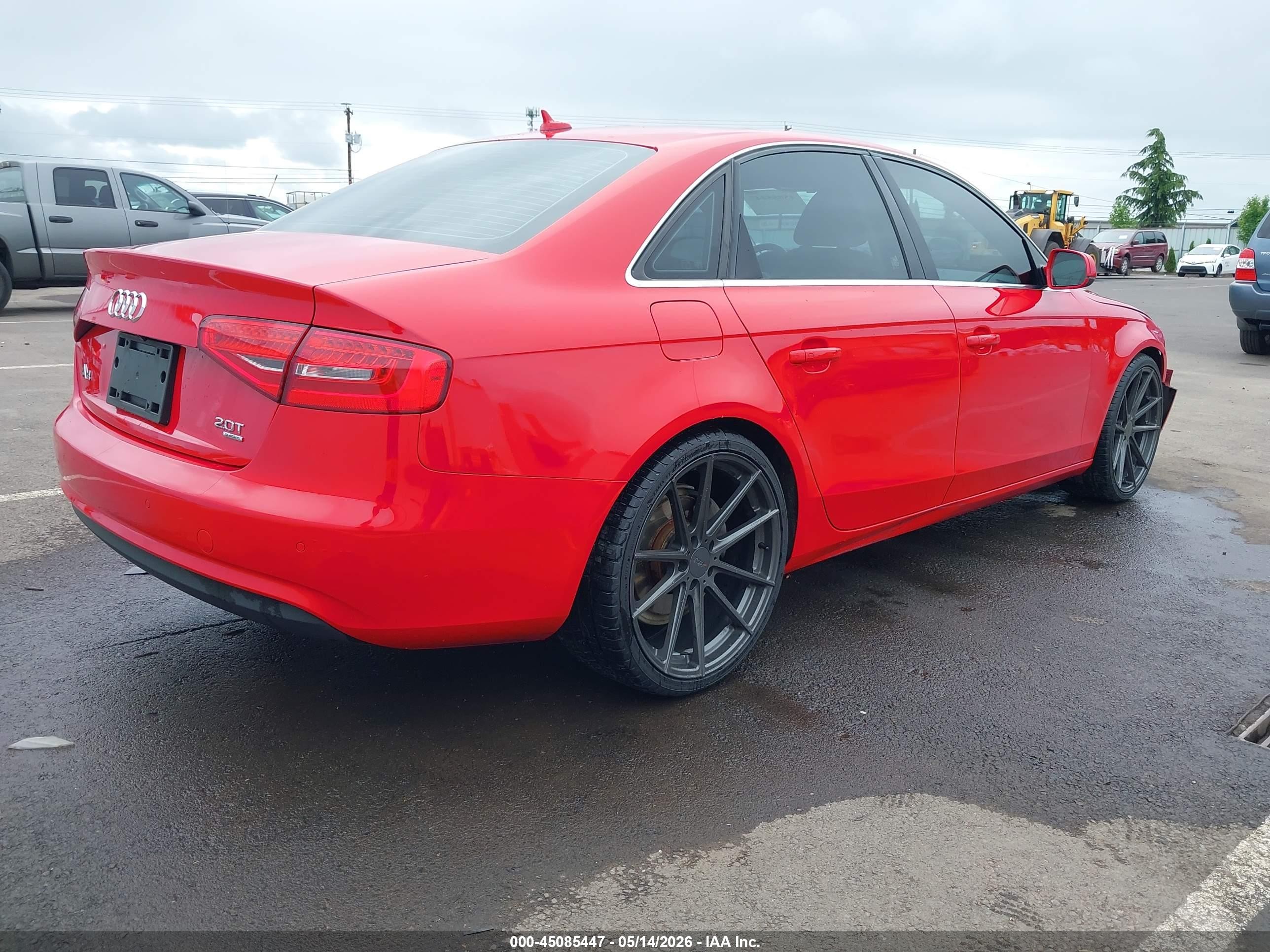 2013 Audi A4 2.0t Premium Red vin: WAUFFAFL8DN046441