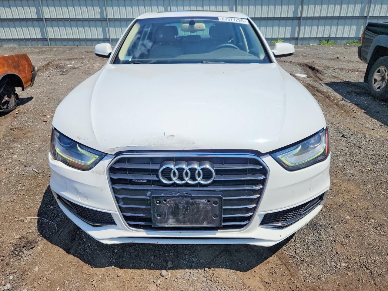 2014 Audi A4 Premium Plus White vin: WAUFFAFL8EA053351