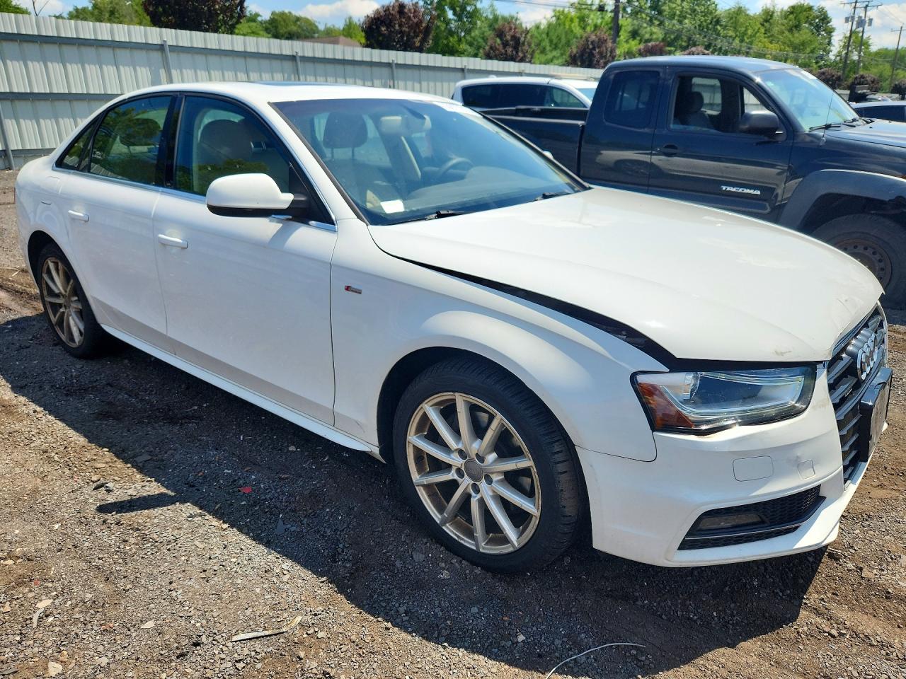2014 Audi A4 Premium Plus White vin: WAUFFAFL8EA053351