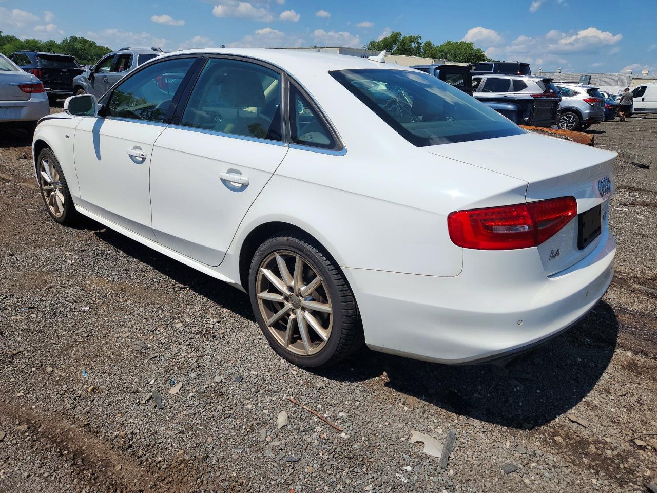 2014 Audi A4 Premium Plus White vin: WAUFFAFL8EA053351