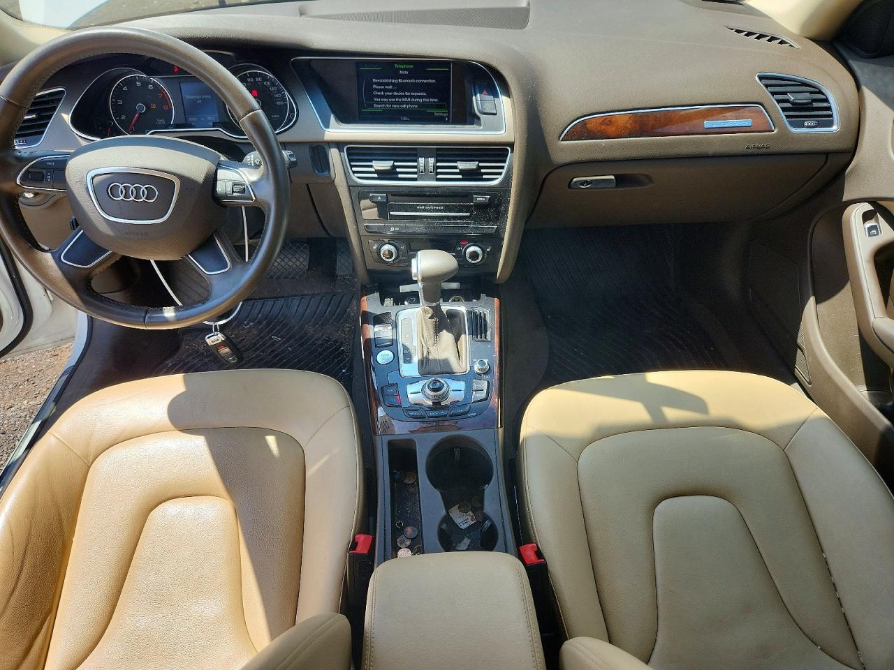 2014 Audi A4 Premium Plus White vin: WAUFFAFL8EA053351