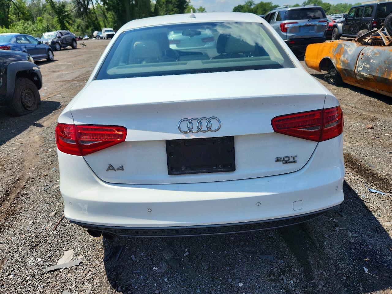 2014 Audi A4 Premium Plus White vin: WAUFFAFL8EA053351