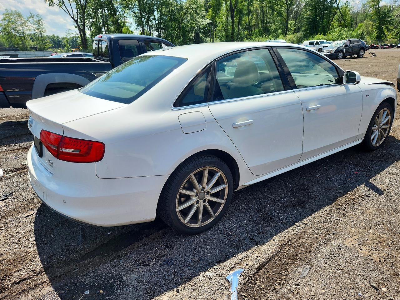 2014 Audi A4 Premium Plus White vin: WAUFFAFL8EA053351