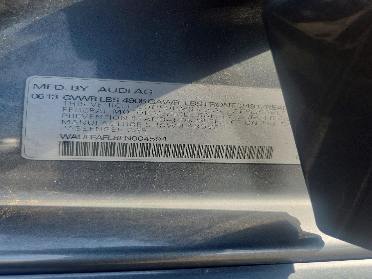 2014 Audi A4 Premium Plus Silver vin: WAUFFAFL8EN004594