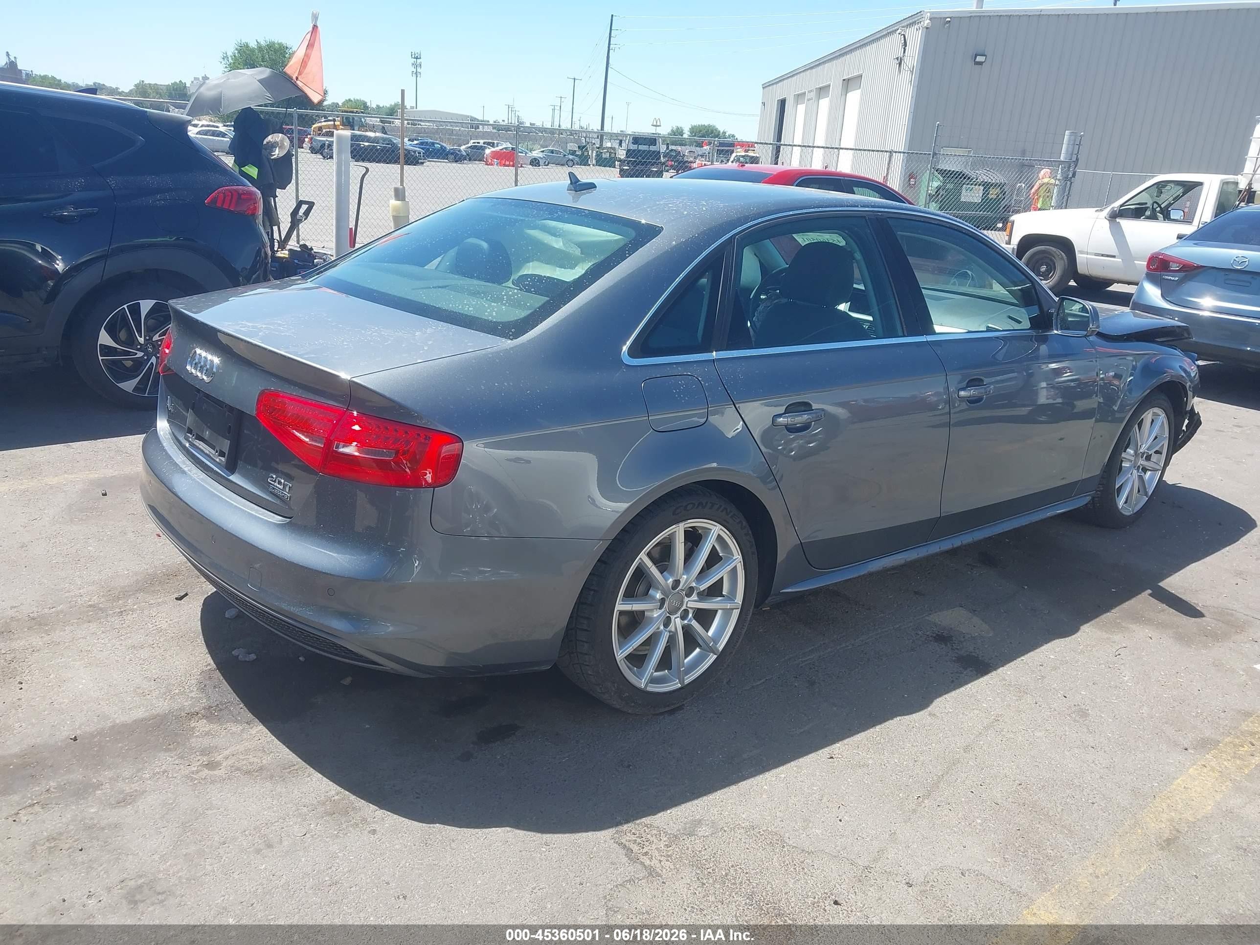 2015 Audi A4 2.0t Premium Silver vin: WAUFFAFL8FA081099