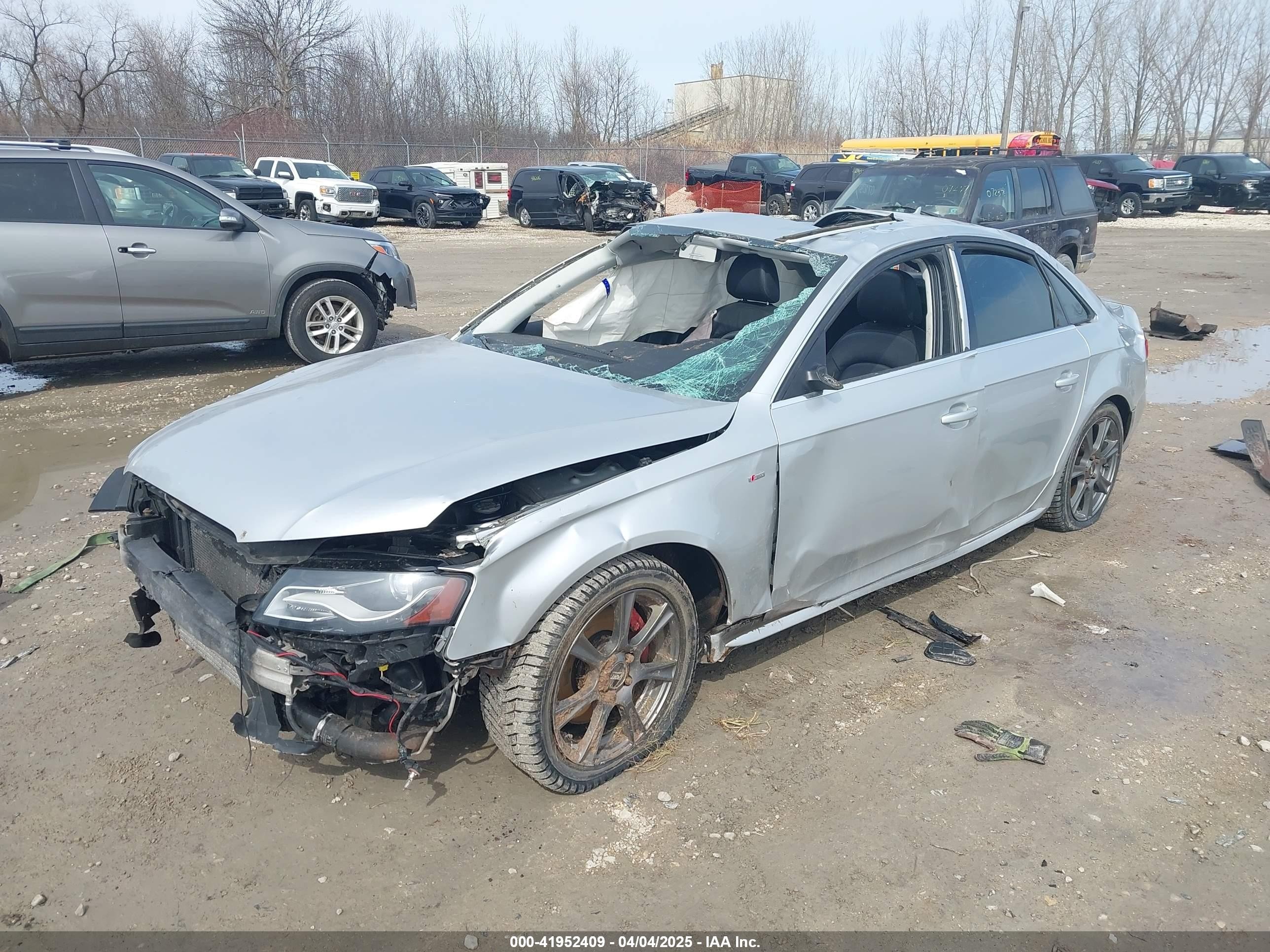 2012 Audi A4 2.0t Premium Silver vin: WAUFFAFL9CN000972