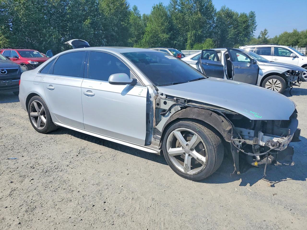 2012 Audi A4 Premium Plus Silver vin: WAUFFAFL9CN004164