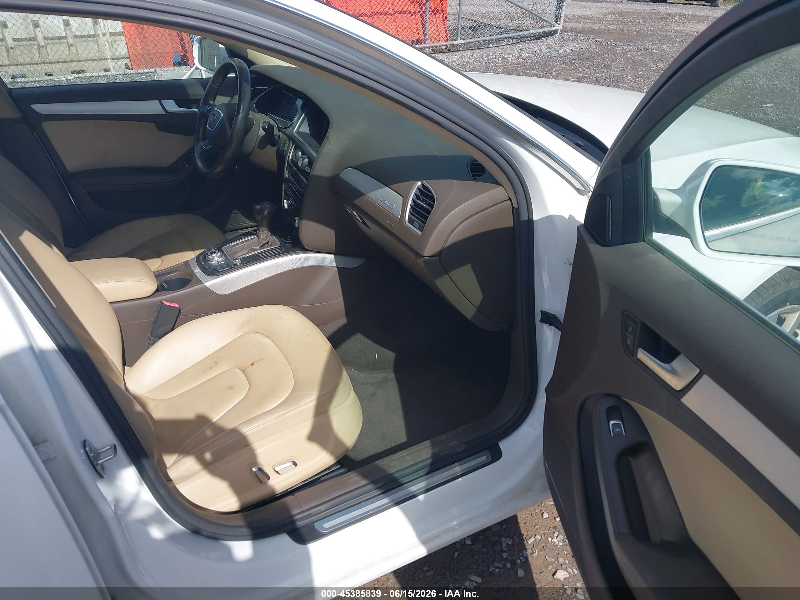2013 Audi A4 2.0t Premium White vin: WAUFFAFL9DN008376