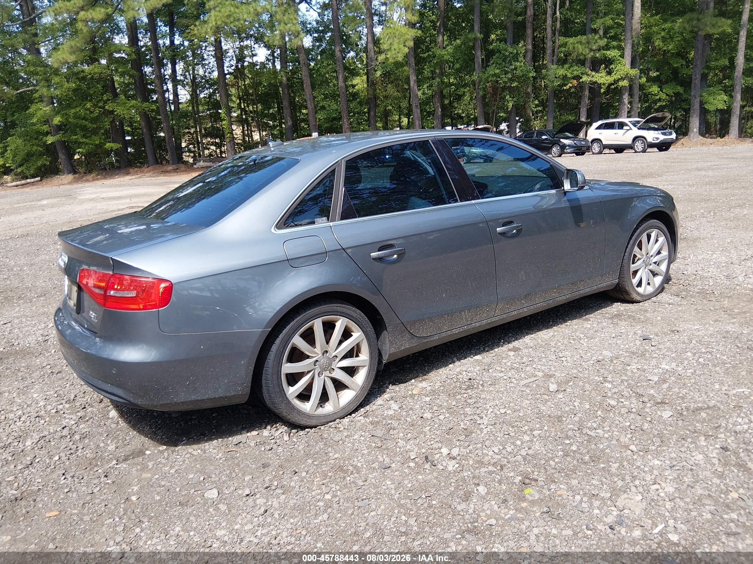 2013 Audi A4 2.0t Premium Gray vin: WAUFFAFL9DN033553