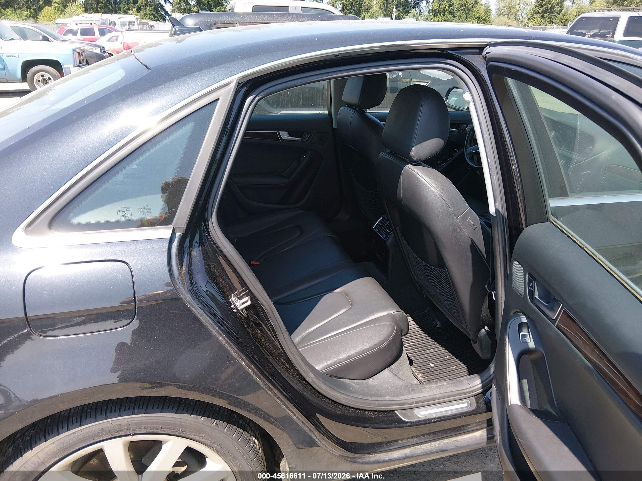 2013 Audi A4 2.0t Premium Black vin: WAUFFAFL9DN039594