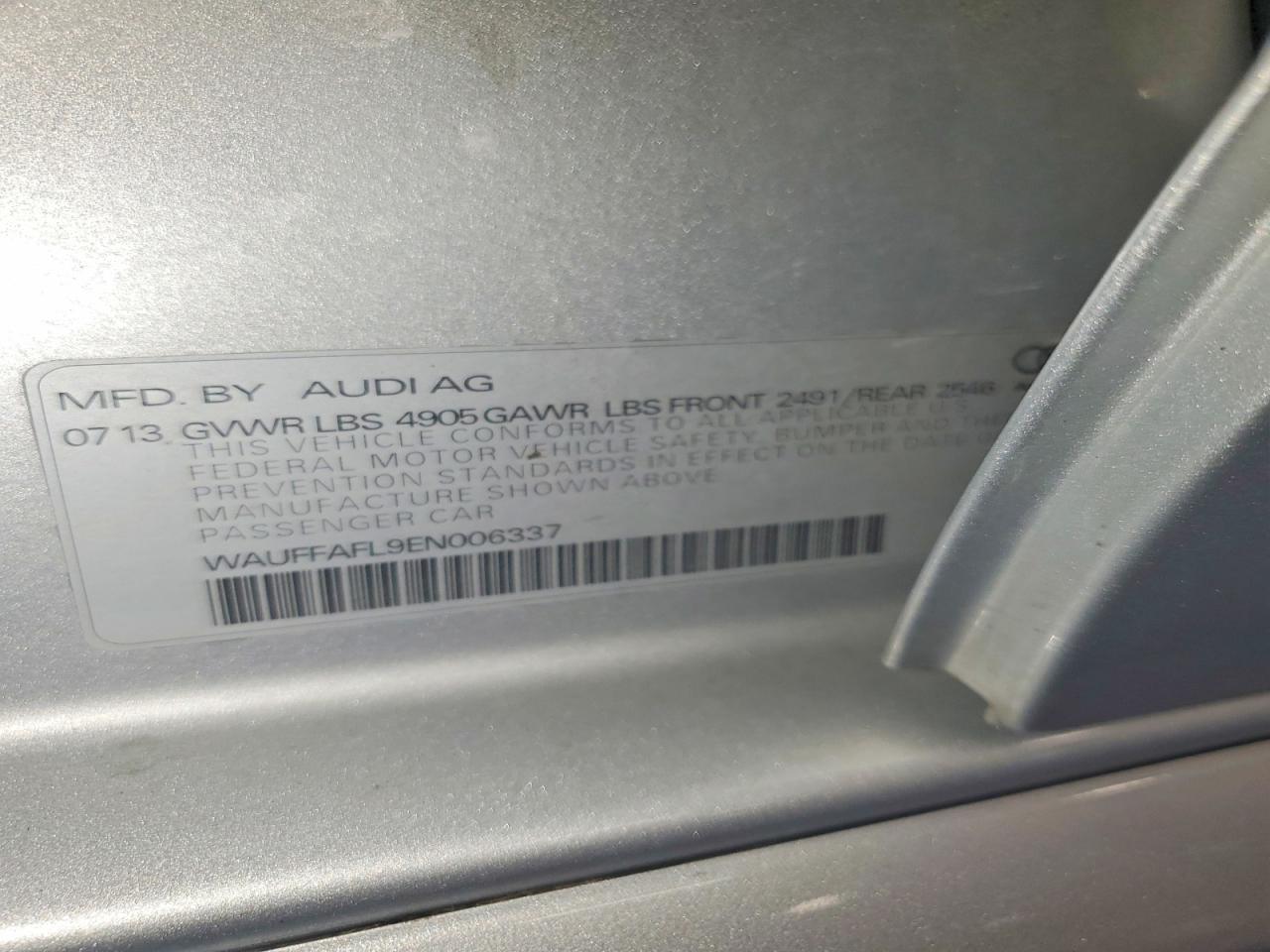 2014 Audi A4 Premium Plus Silver vin: WAUFFAFL9EN006337
