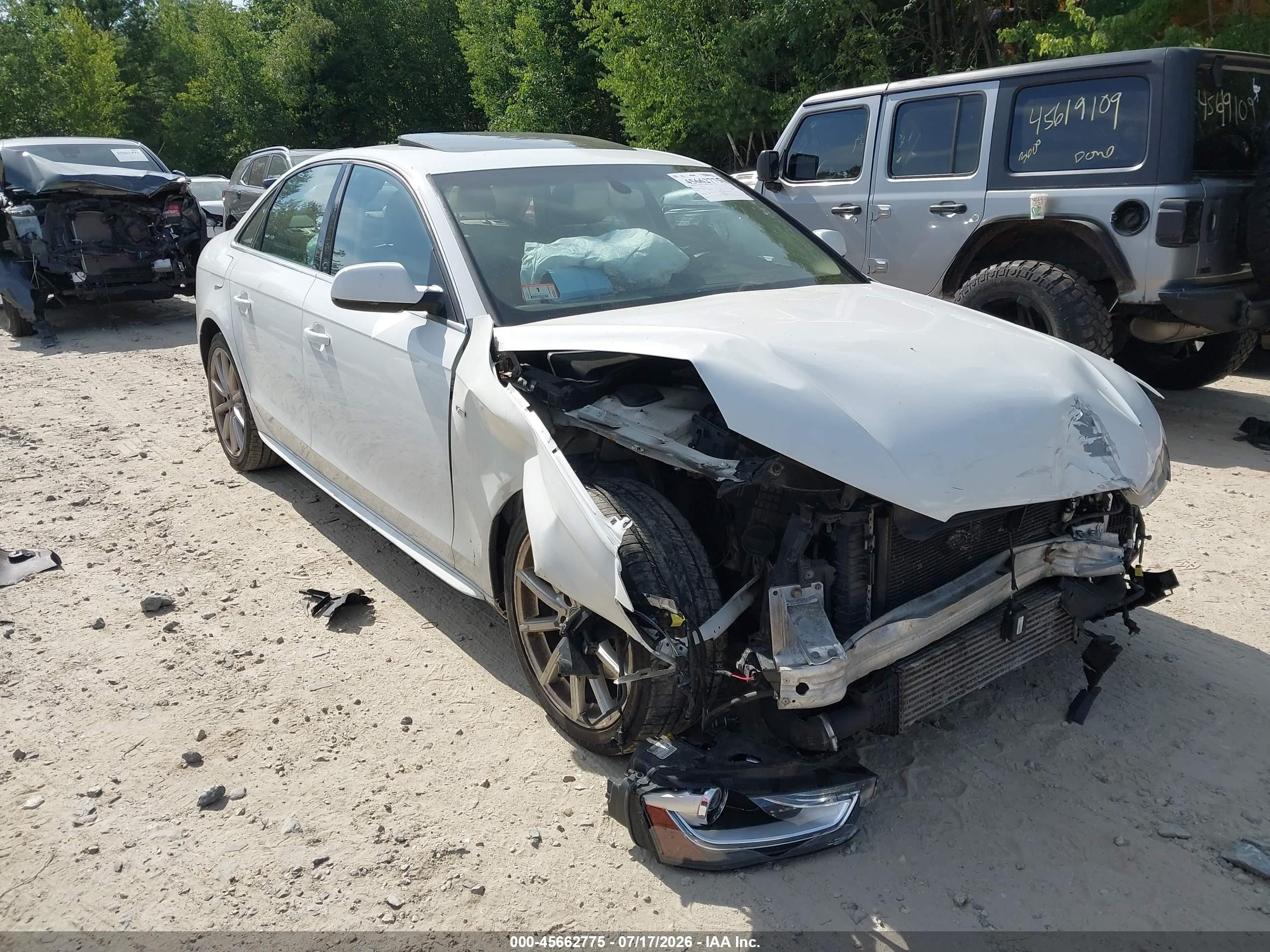2014 Audi A4 2.0t Premium White vin: WAUFFAFL9EN015488