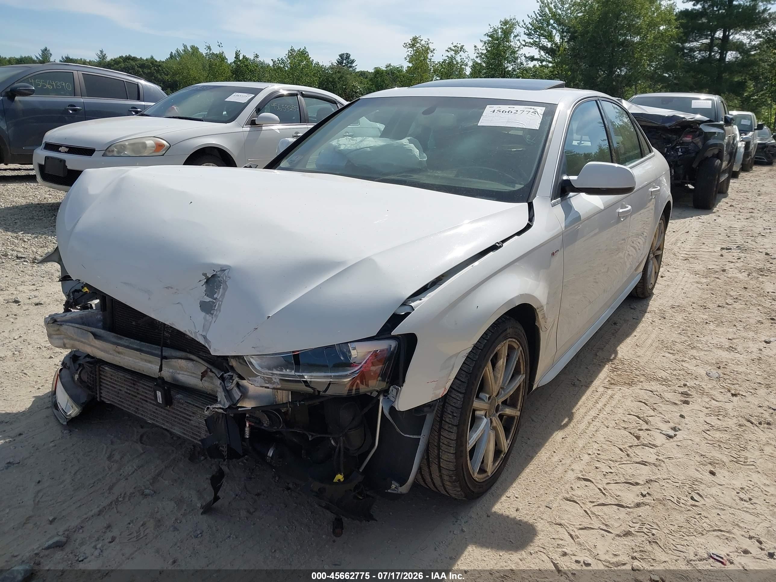 2014 Audi A4 2.0t Premium White vin: WAUFFAFL9EN015488