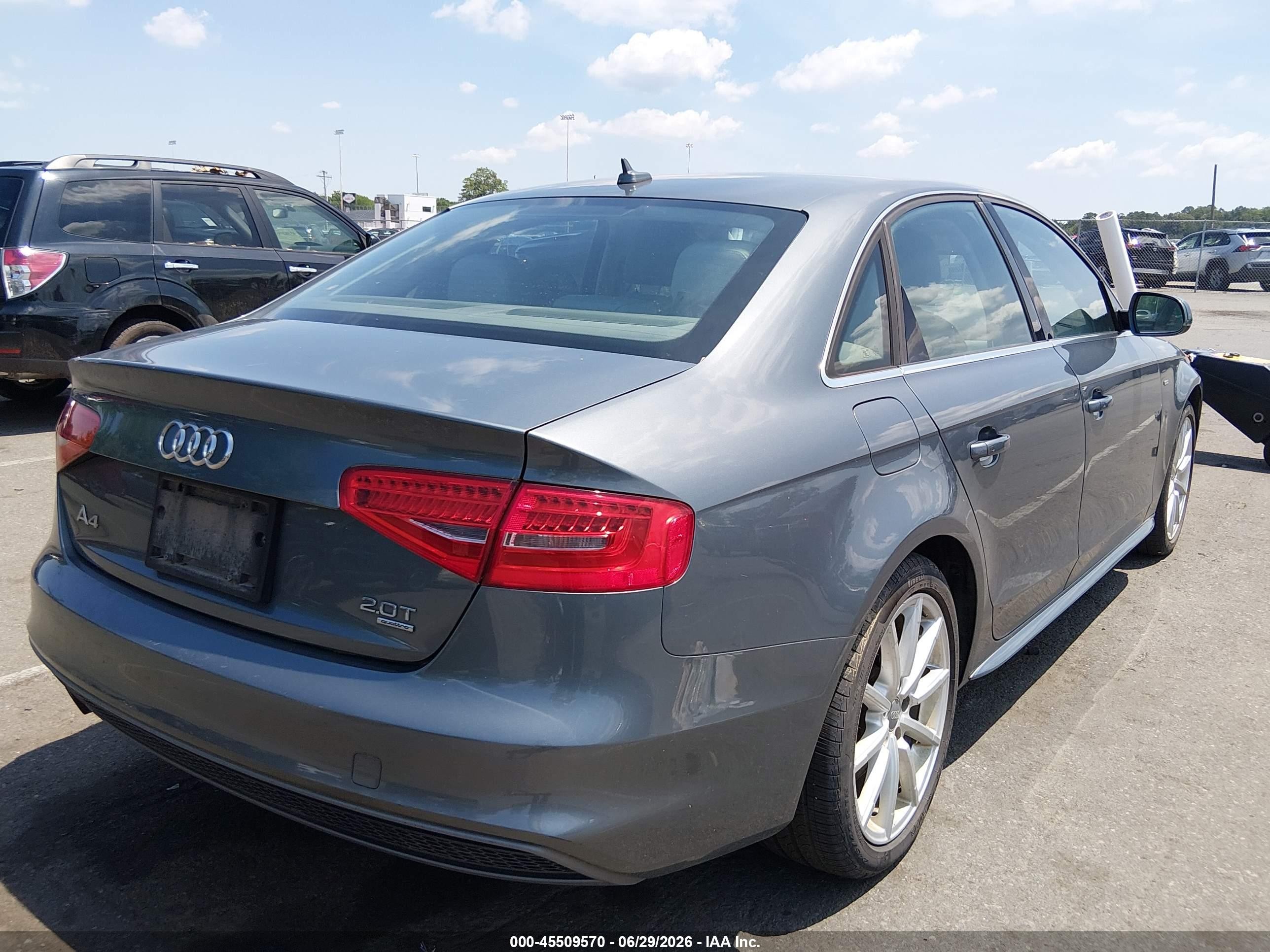 2014 Audi A4 2.0t Premium Gray vin: WAUFFAFL9EN026104
