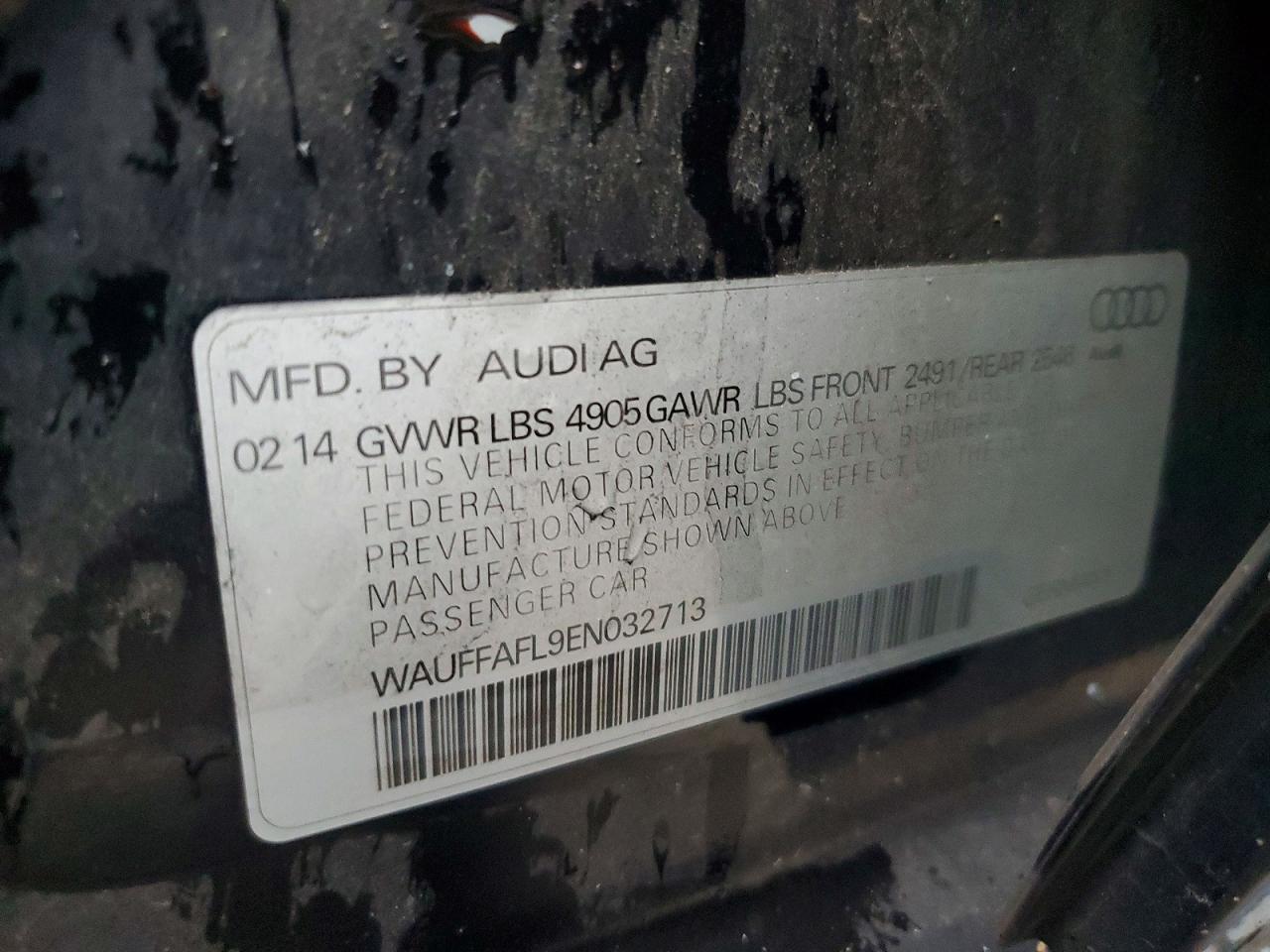 2014 Audi A4 Premium Plus Black vin: WAUFFAFL9EN032713