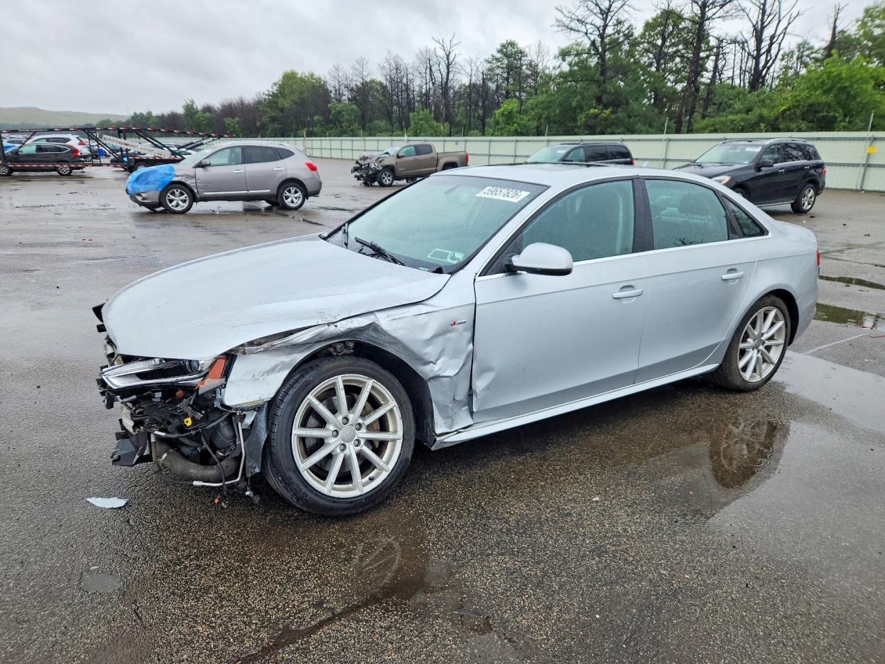 2014 Audi A4 Premium Plus Серебряный vin: WAUFFAFL9EN038625