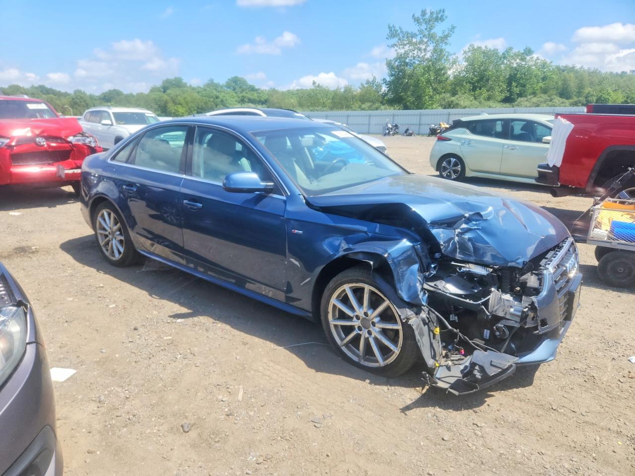 2015 Audi A4 Premium Plus Blue vin: WAUFFAFL9FA070516