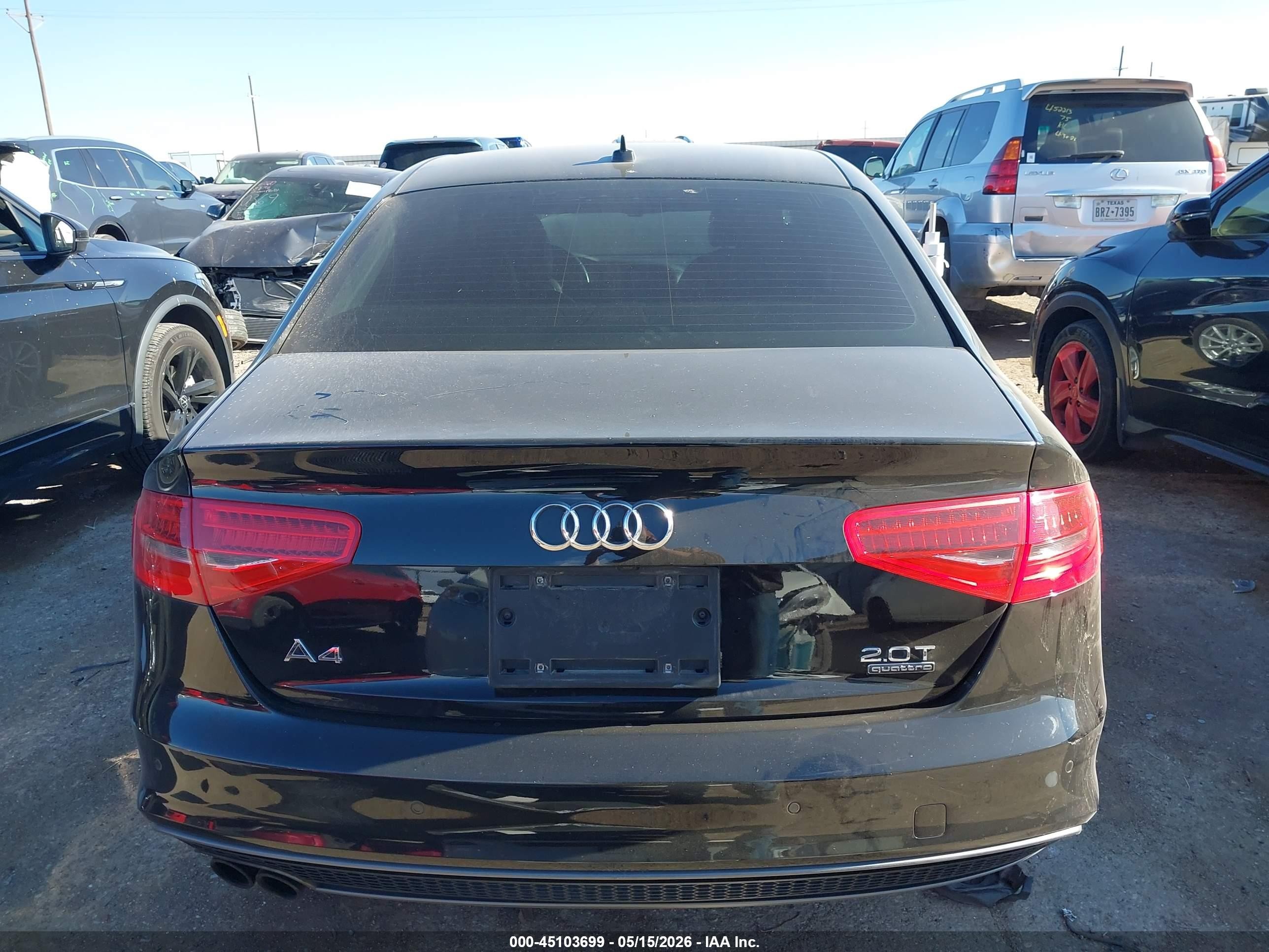 2015 Audi A4 2.0t Premium Black vin: WAUFFAFL9FN025164