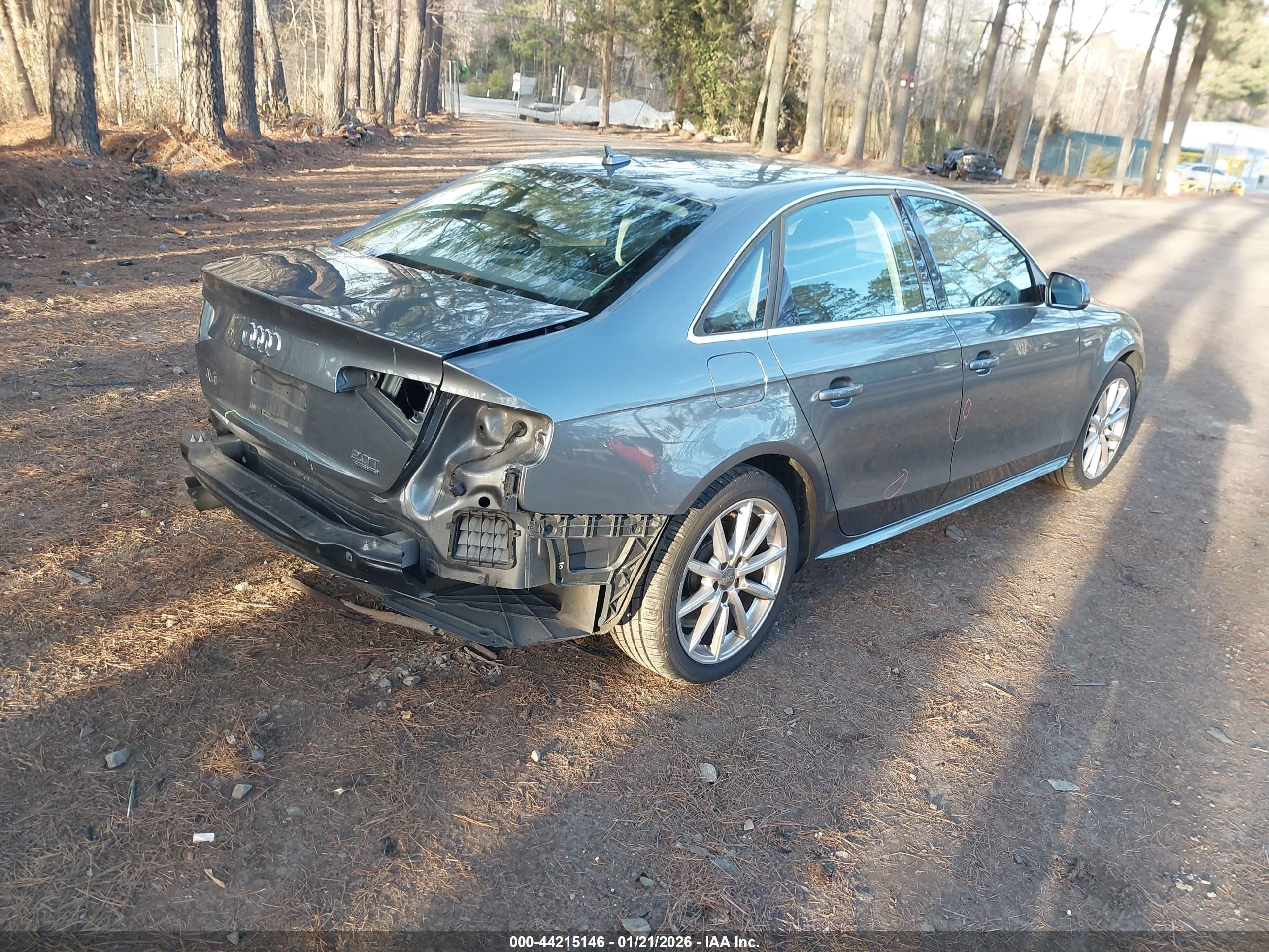 2015 Audi A4 2.0t Premium Gray vin: WAUFFAFL9FN037699