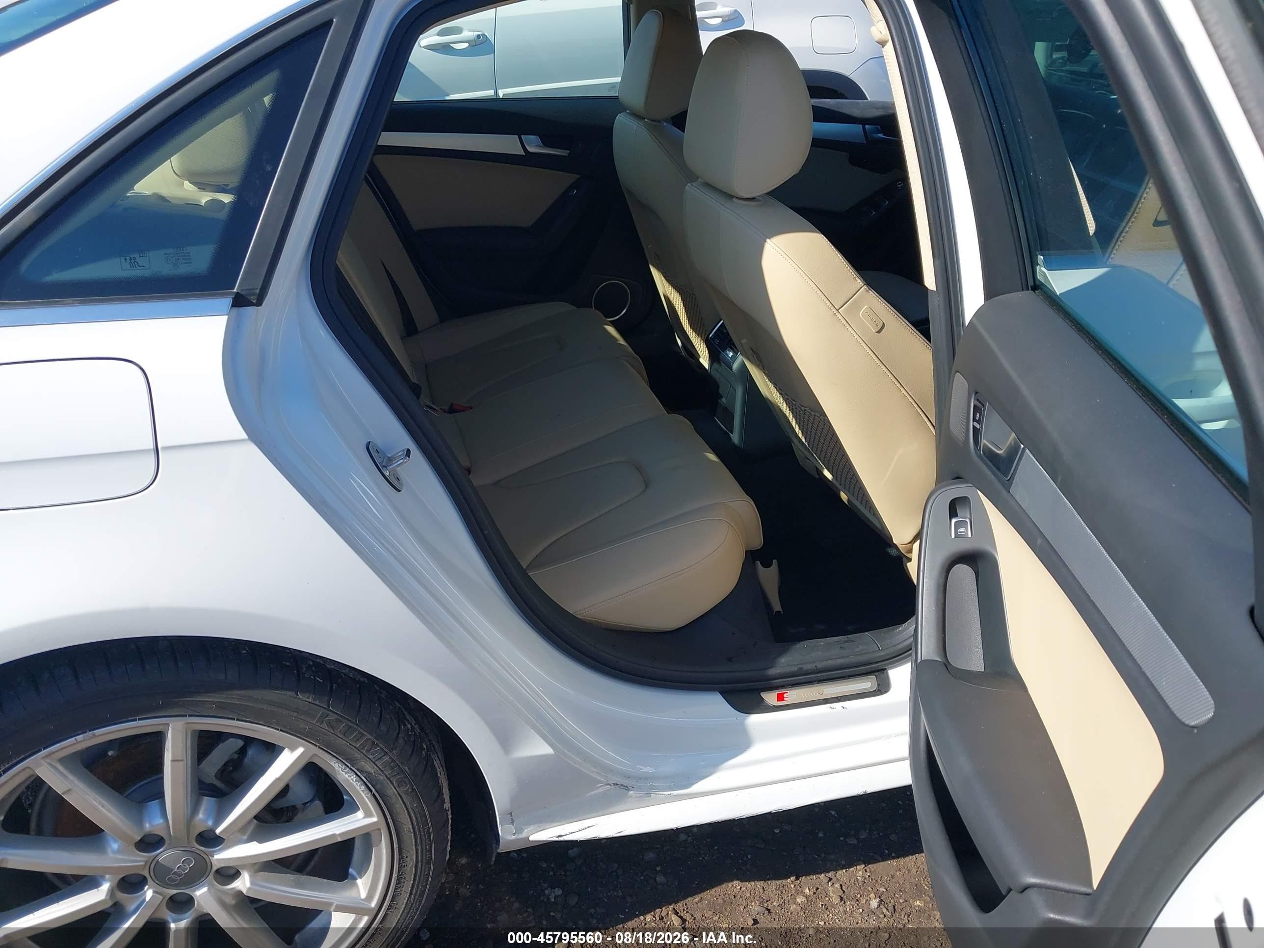 2016 Audi A4 Premium Plus White vin: WAUFFAFL9GA004081