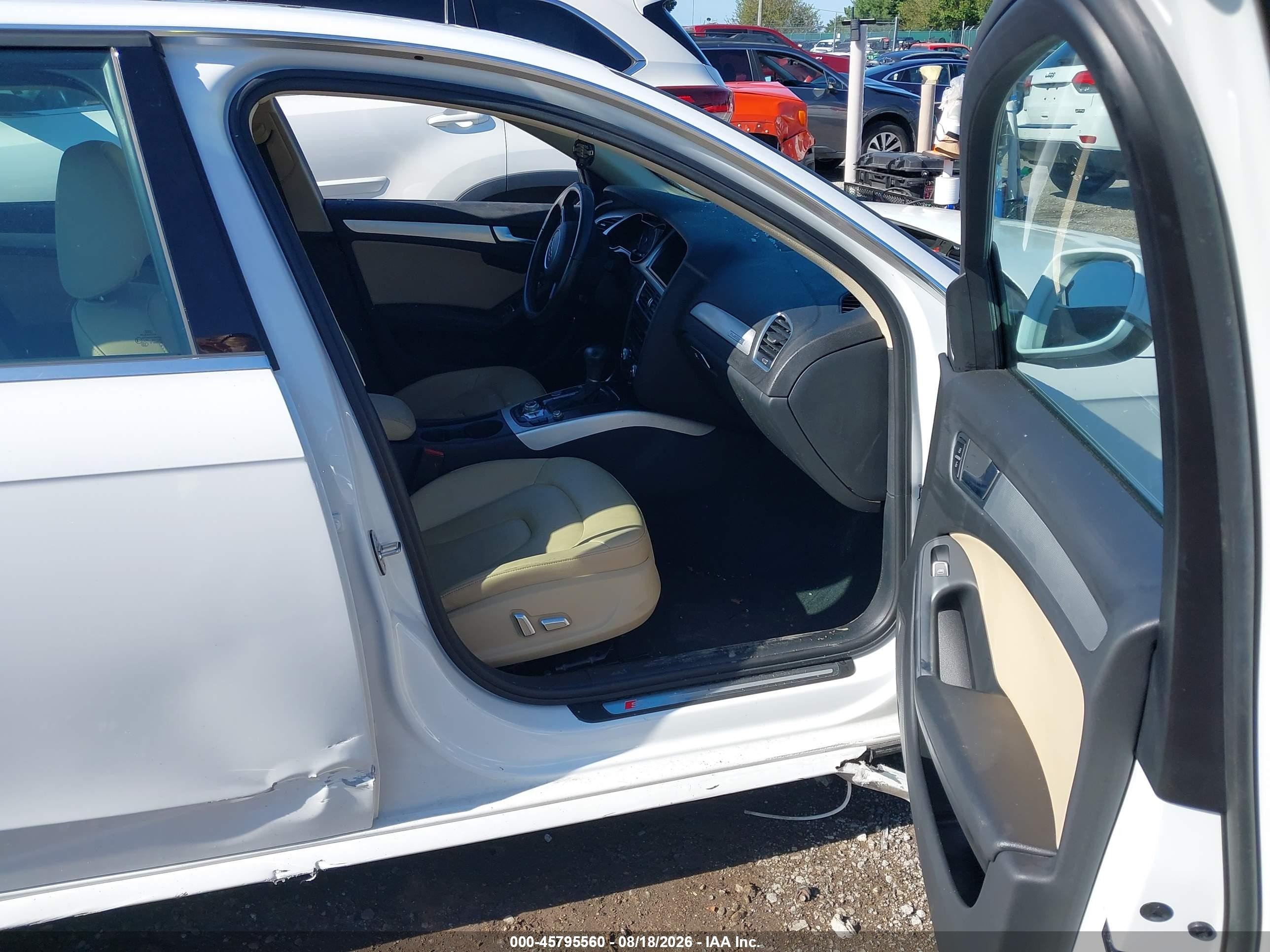 2016 Audi A4 Premium Plus White vin: WAUFFAFL9GA004081