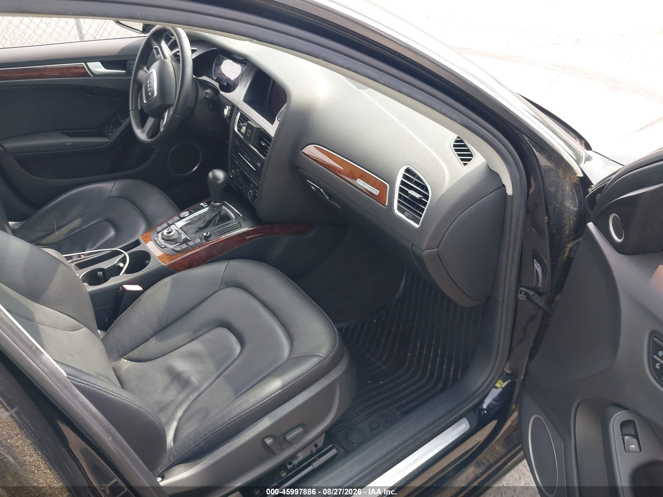 2012 Audi A4 2.0t Premium Black vin: WAUFFAFLXCA119850