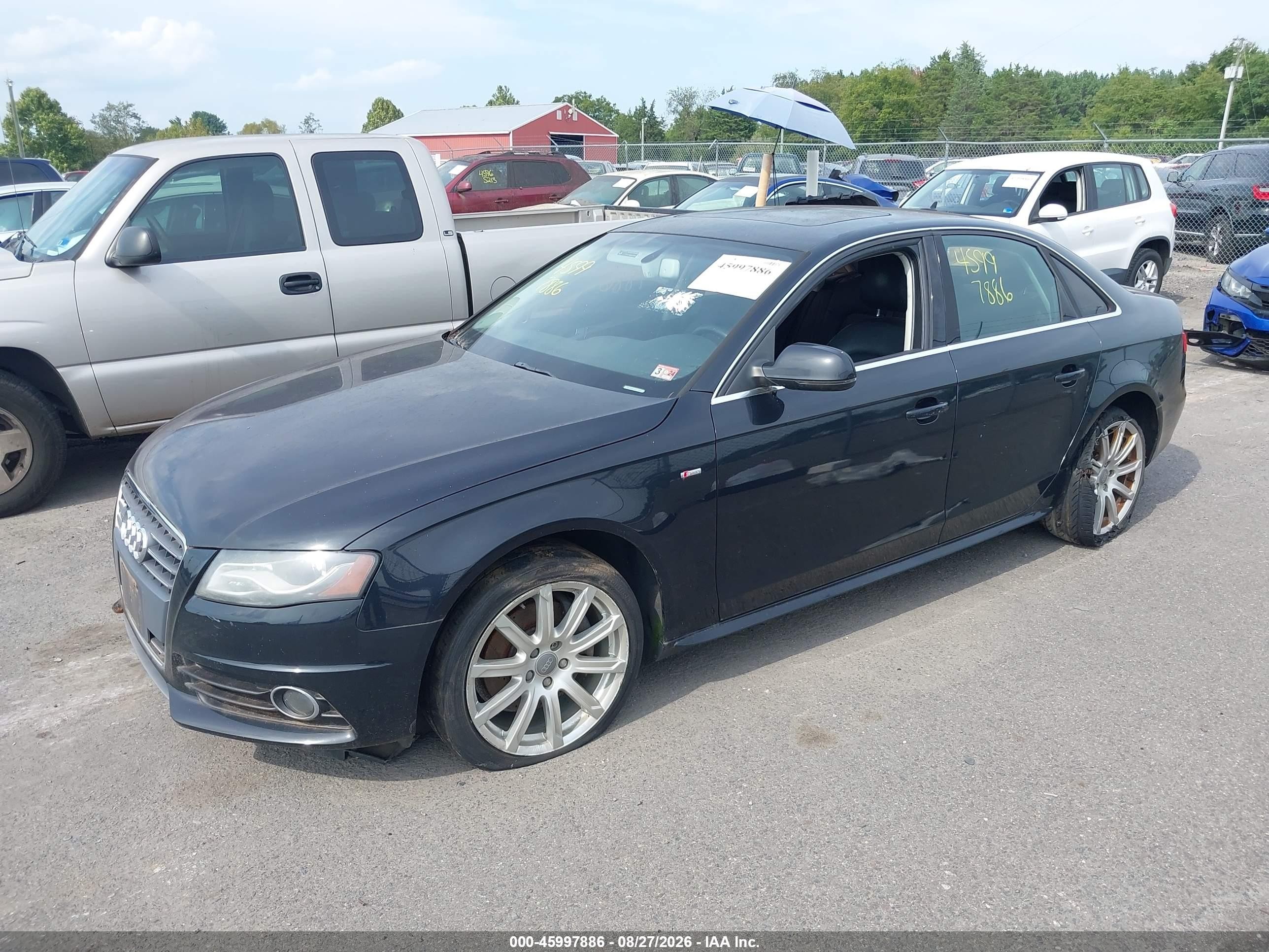 2012 Audi A4 2.0t Premium Black vin: WAUFFAFLXCA119850