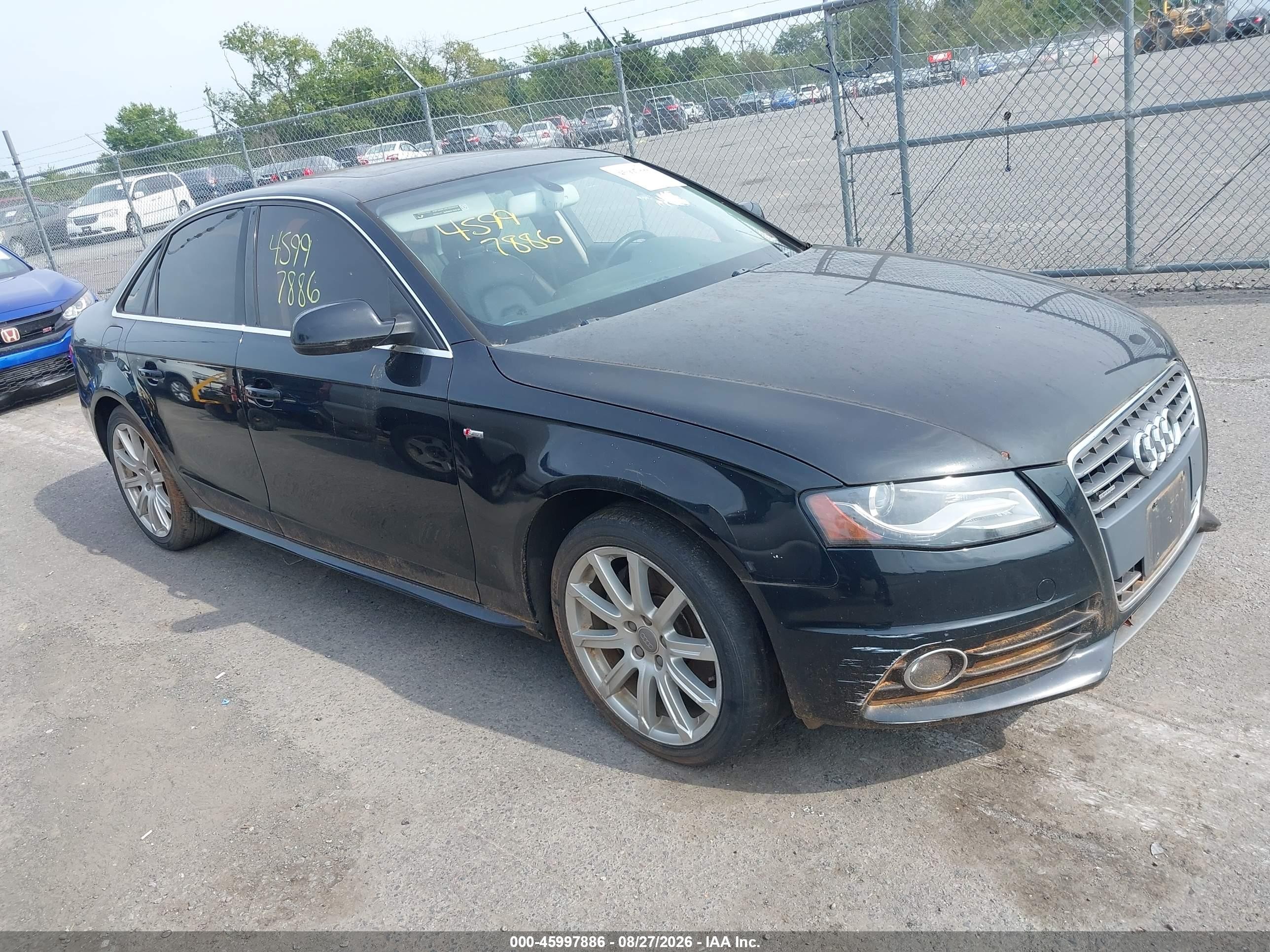 2012 Audi A4 2.0t Premium Black vin: WAUFFAFLXCA119850
