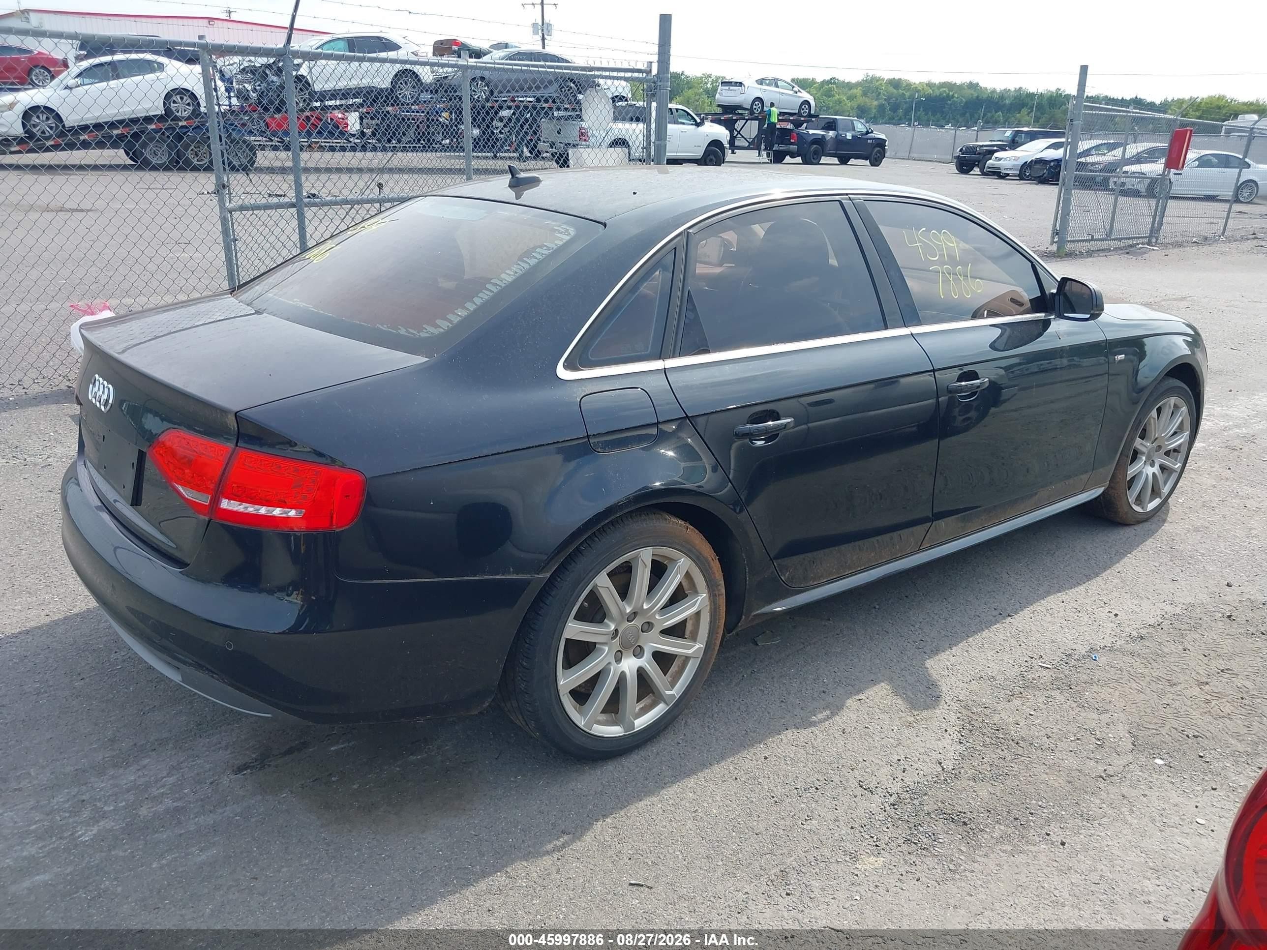 2012 Audi A4 2.0t Premium Black vin: WAUFFAFLXCA119850