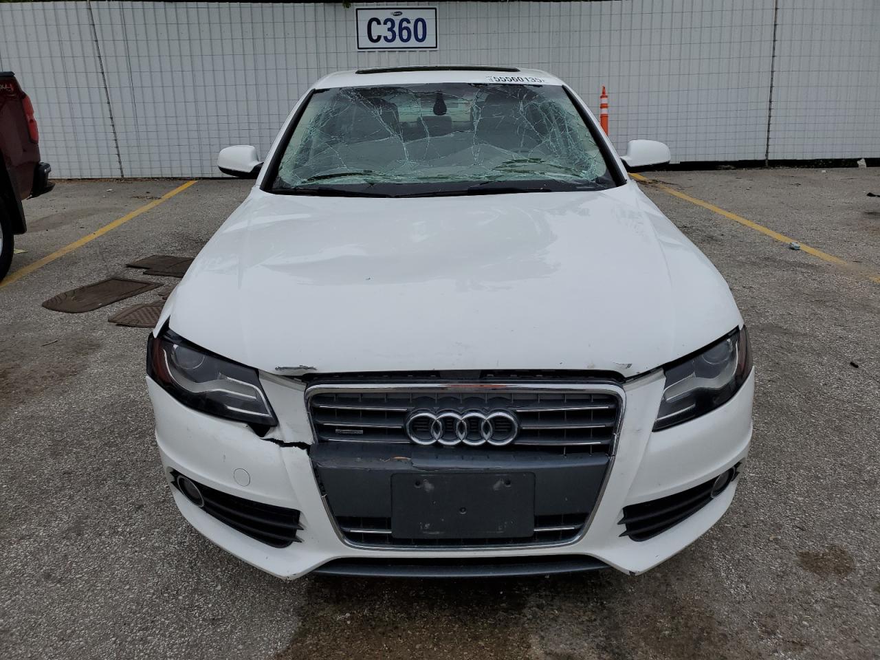 2012 Audi A4 Premium Plus   White vin: WAUFFAFLXCN011690