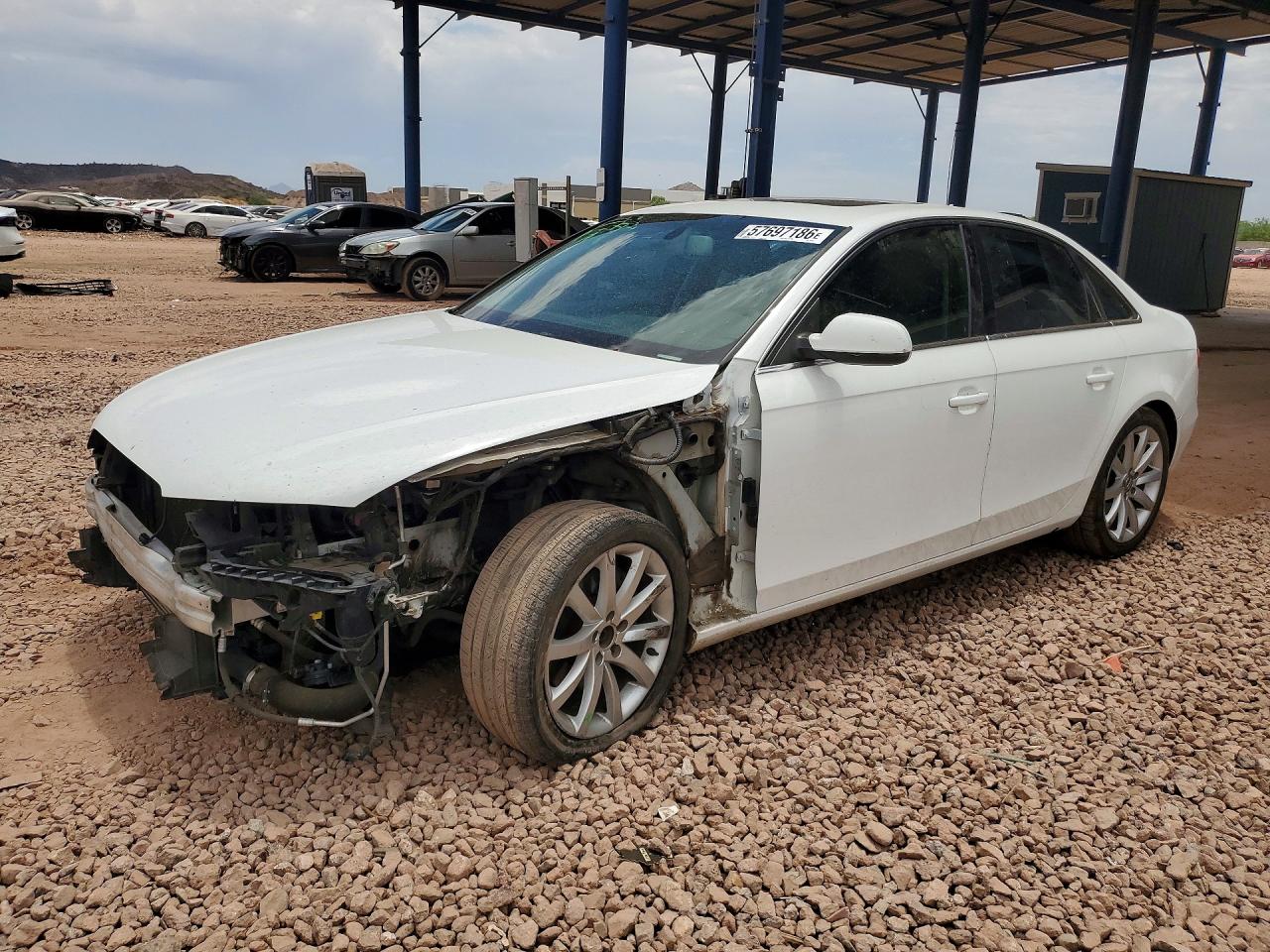 2013 Audi A4 Premium Plus White vin: WAUFFAFLXDA119719
