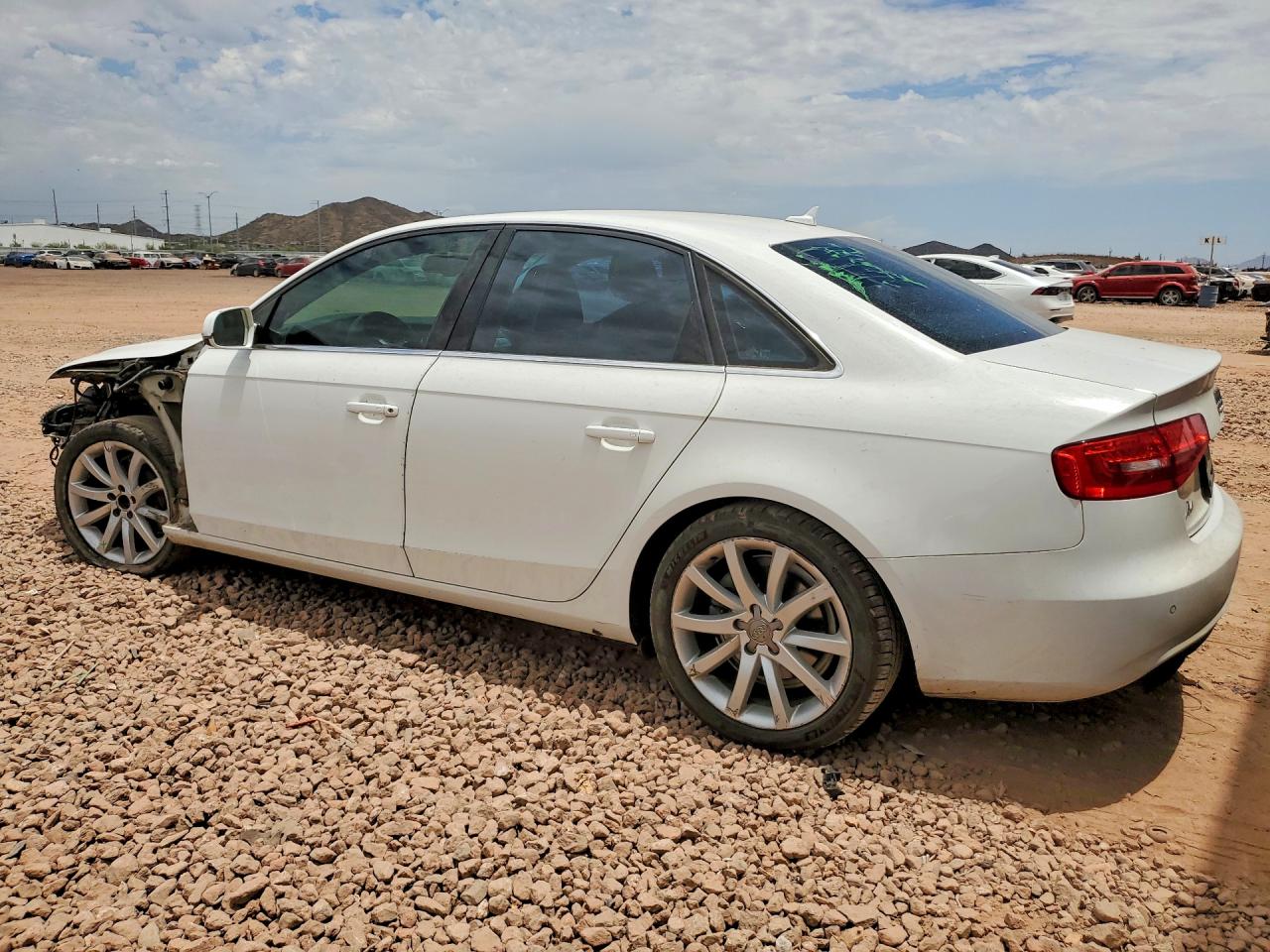 2013 Audi A4 Premium Plus White vin: WAUFFAFLXDA119719