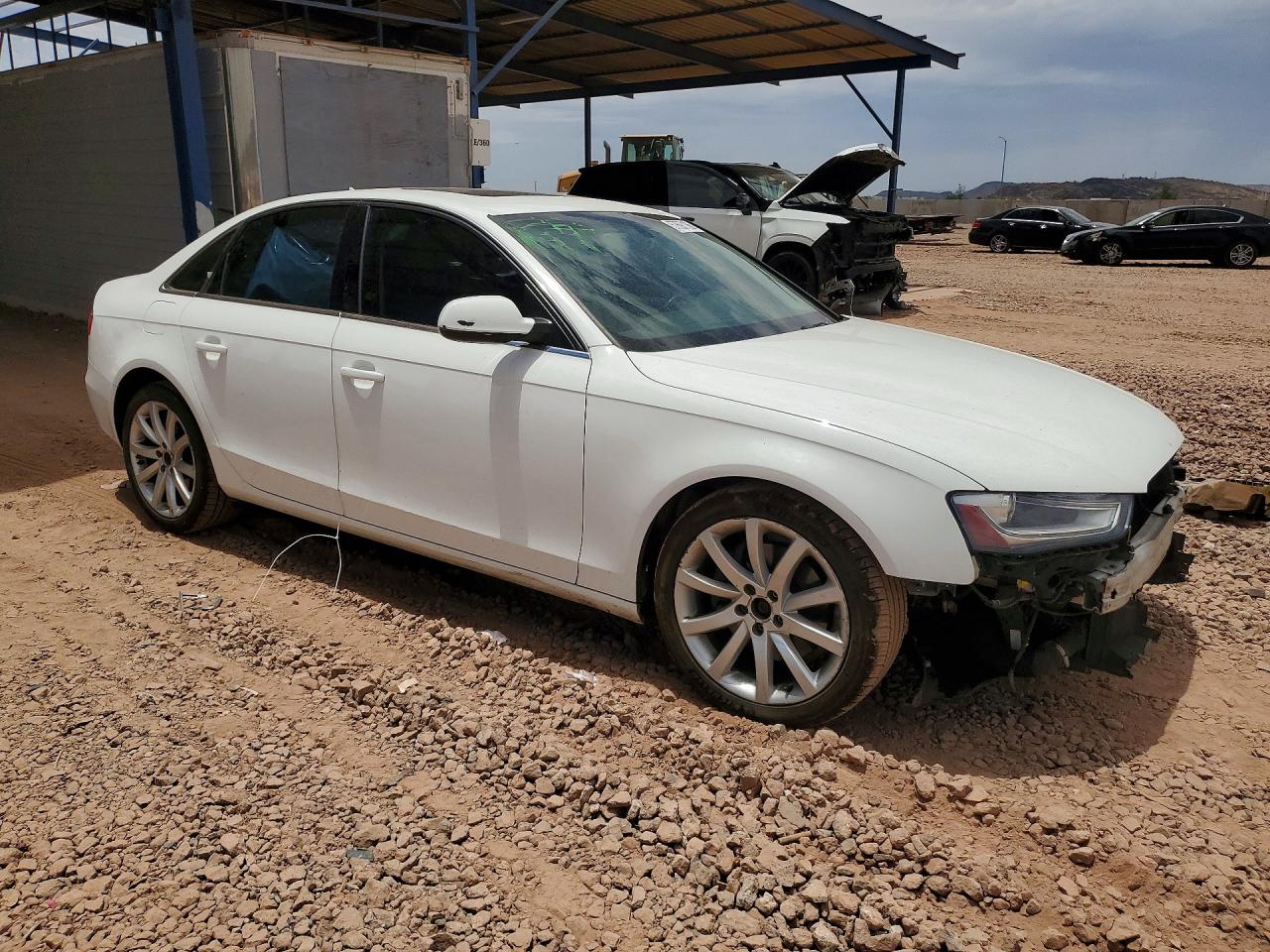 2013 Audi A4 Premium Plus White vin: WAUFFAFLXDA119719
