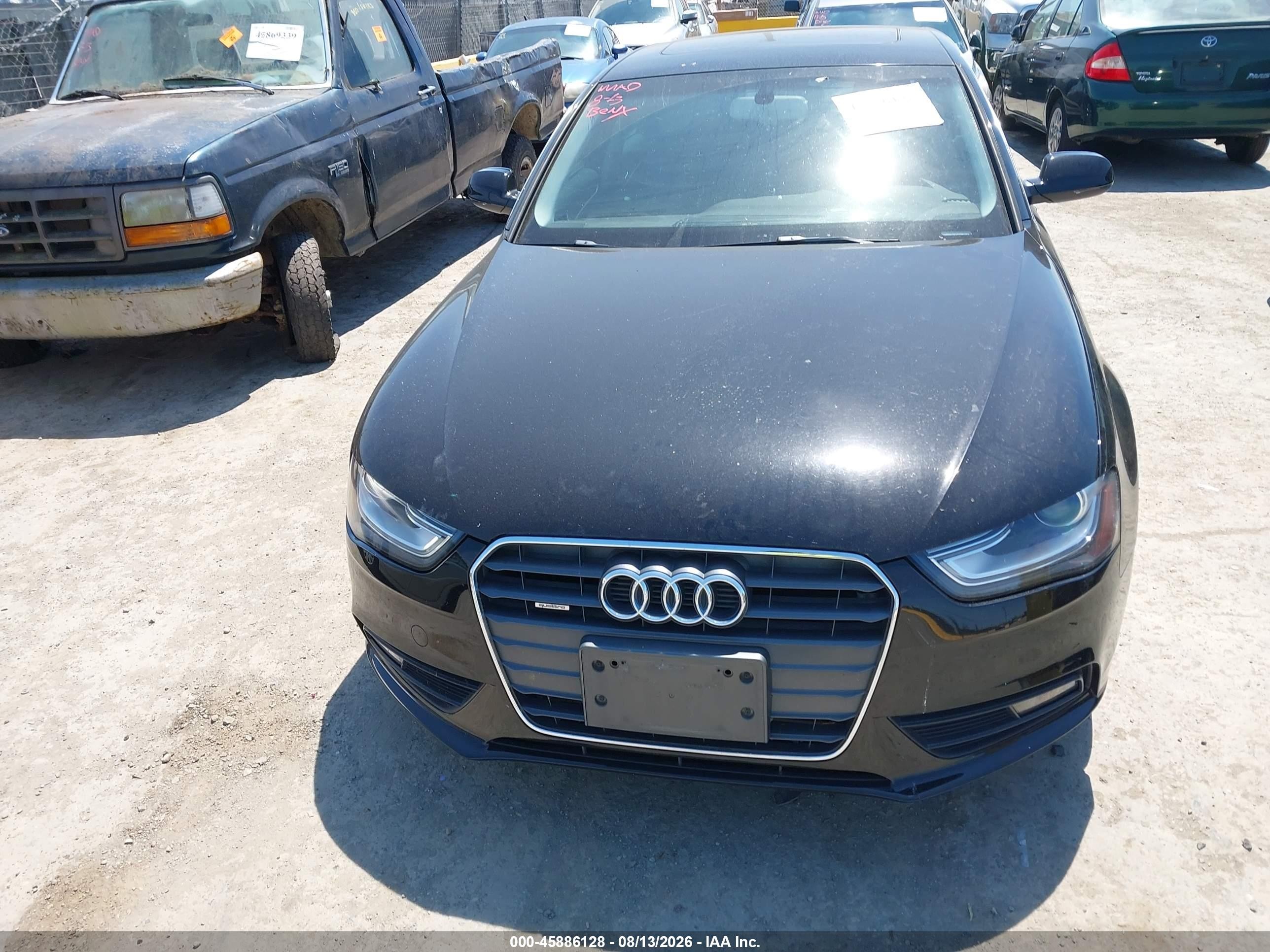 2013 Audi A4 Premium Plus Black vin: WAUFFAFLXDN011013