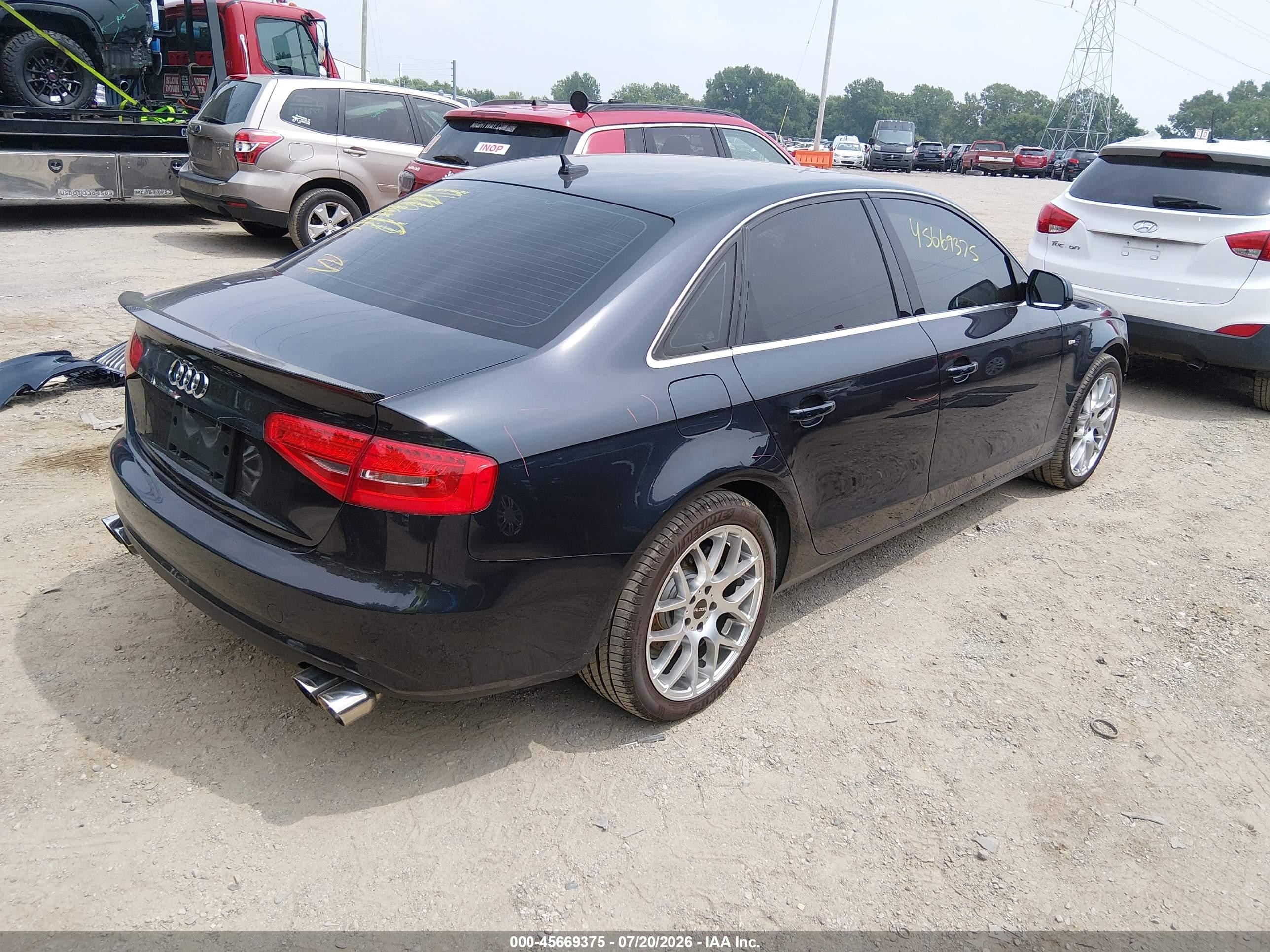 2013 Audi A4 2.0t Premium Blue vin: WAUFFAFLXDN012839