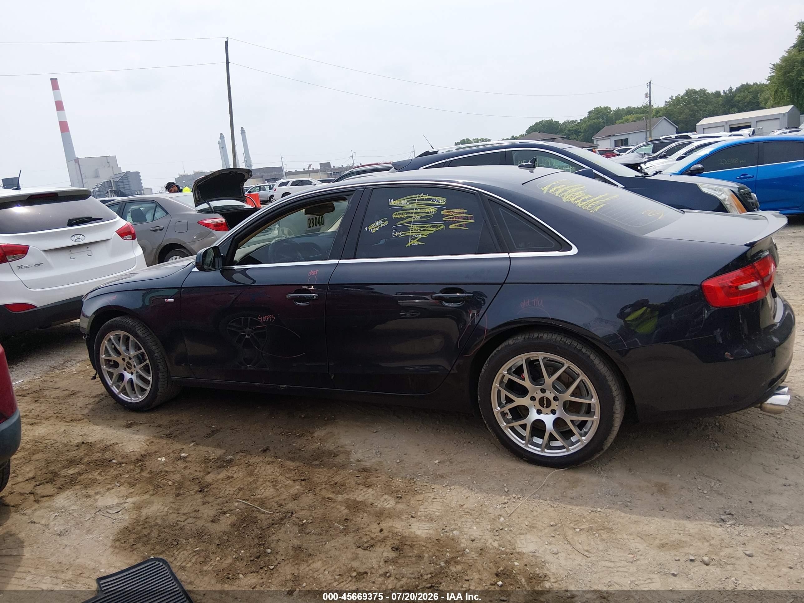 2013 Audi A4 2.0t Premium Blue vin: WAUFFAFLXDN012839