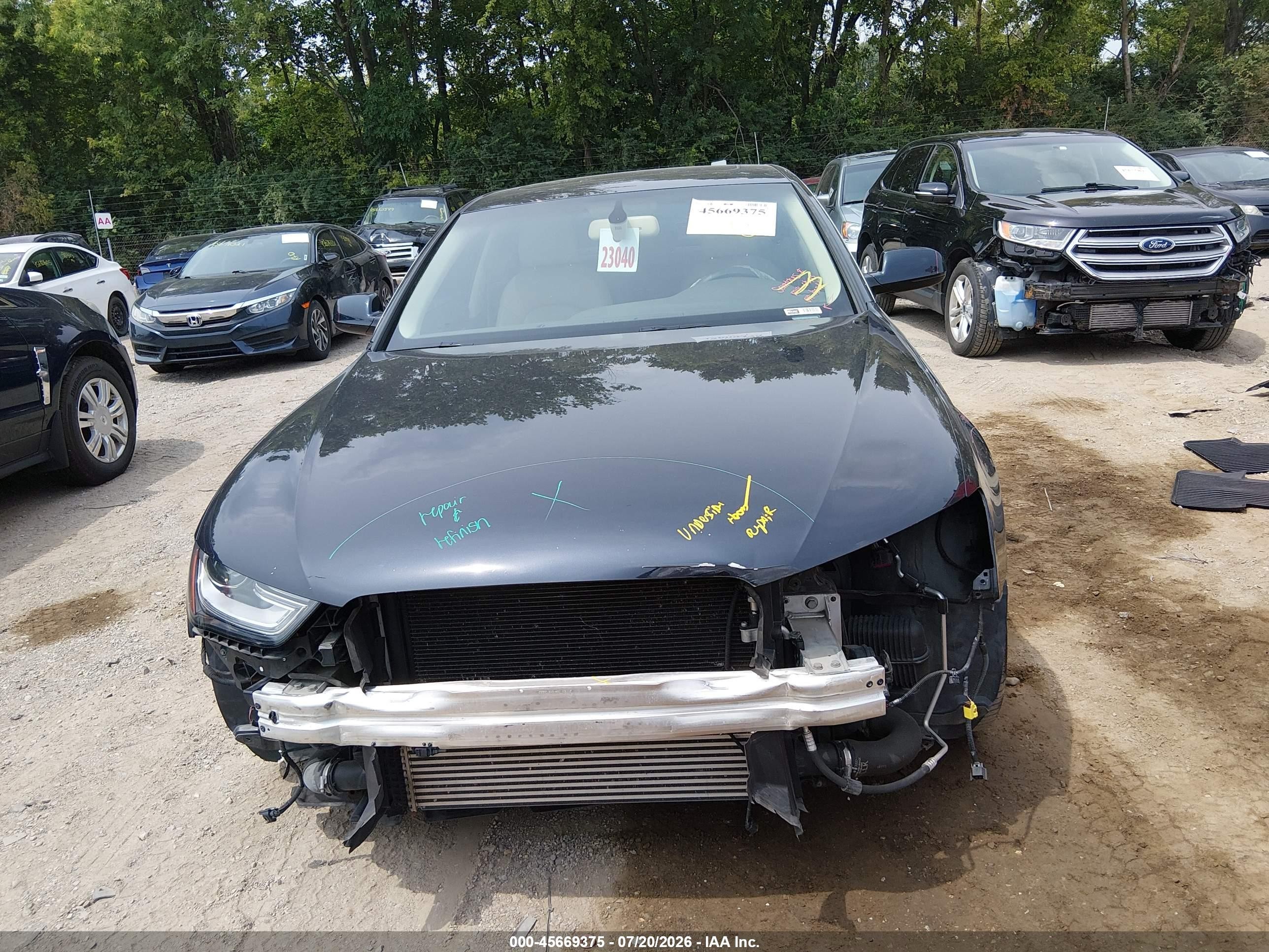 2013 Audi A4 2.0t Premium Blue vin: WAUFFAFLXDN012839