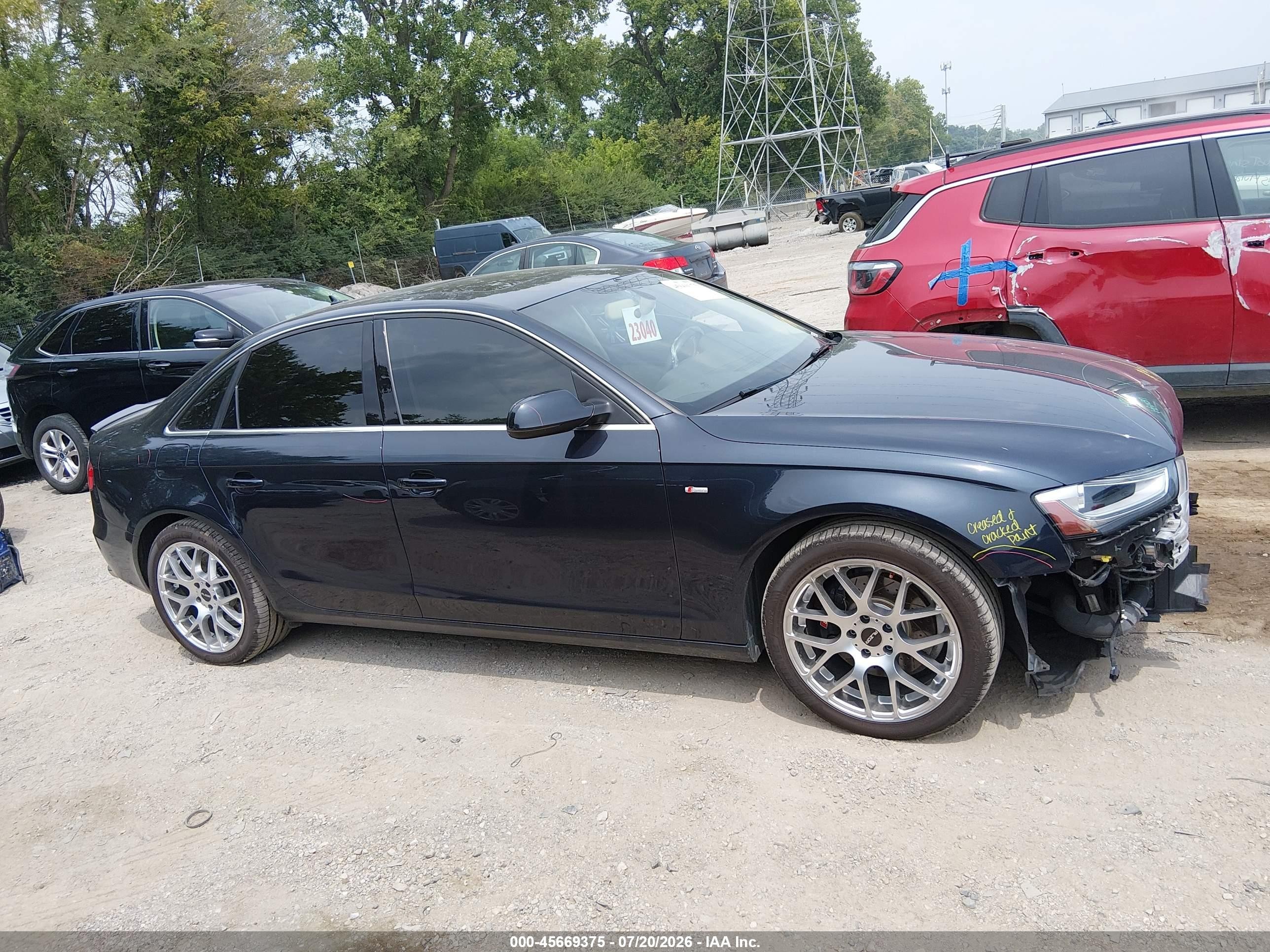 2013 Audi A4 2.0t Premium Blue vin: WAUFFAFLXDN012839