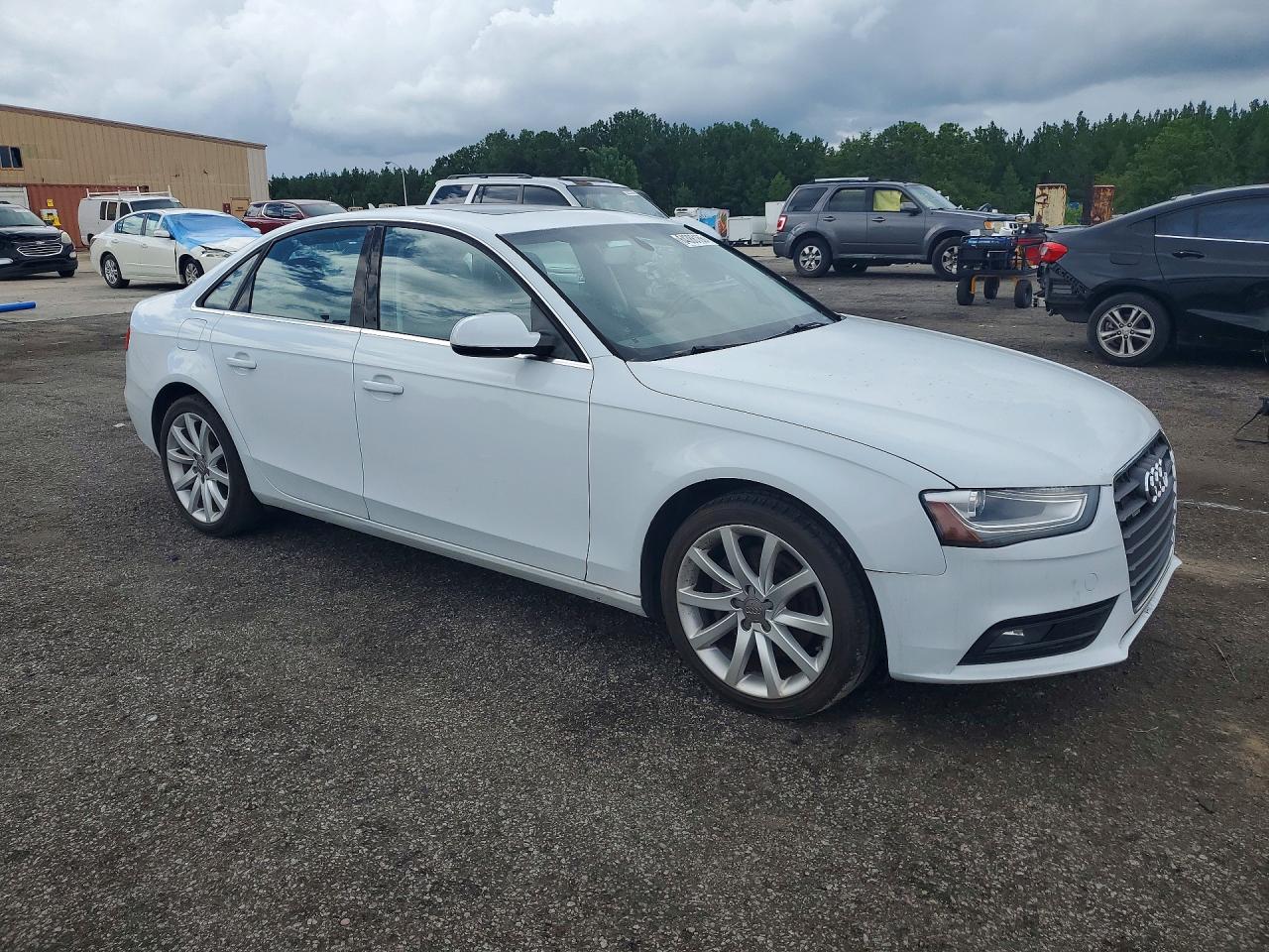 2013 Audi A4 Premium Plus White vin: WAUFFAFLXDN012842