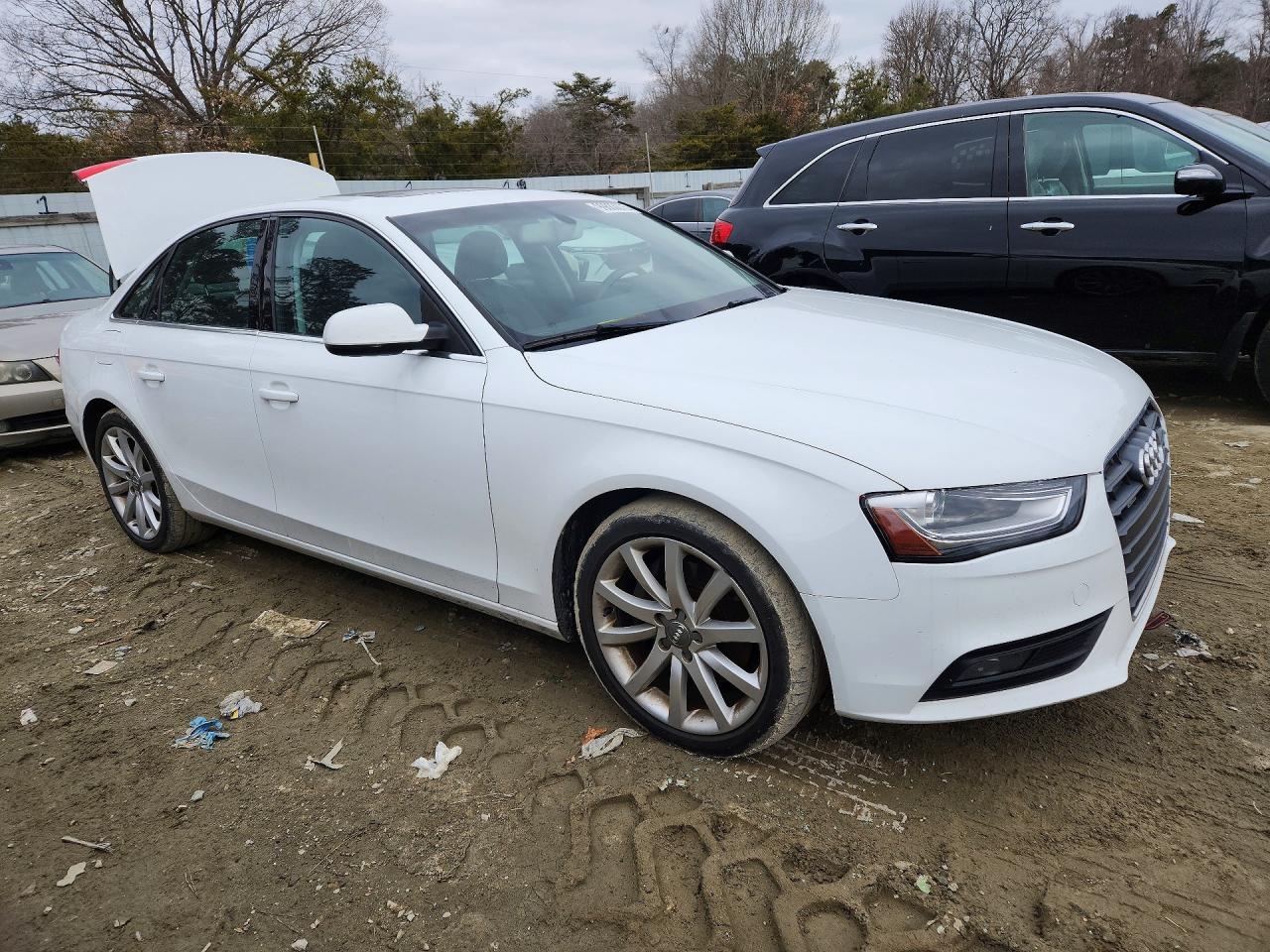 2013 Audi A4 Premium Plus White vin: WAUFFAFLXDN032959