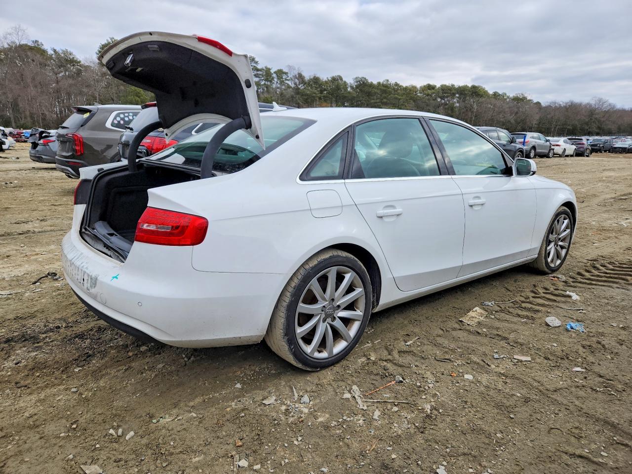 2013 Audi A4 Premium Plus White vin: WAUFFAFLXDN032959