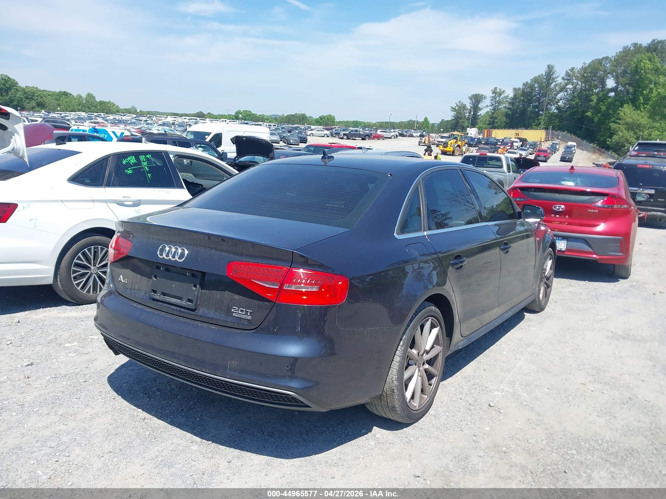 2015 Audi A4 2.0t Premium Dark Blue vin: WAUFFAFLXFN034181