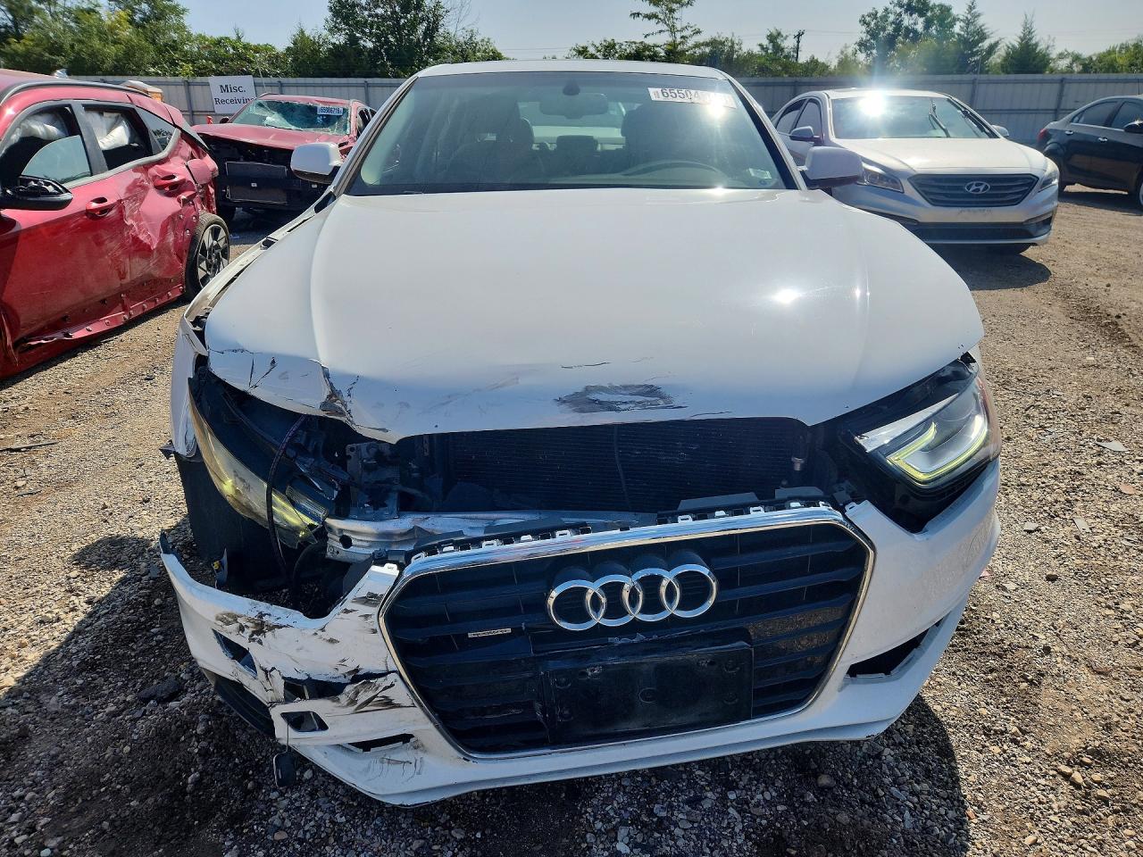 2015 Audi A4 Premium Plus White vin: WAUFFAFLXFN039574
