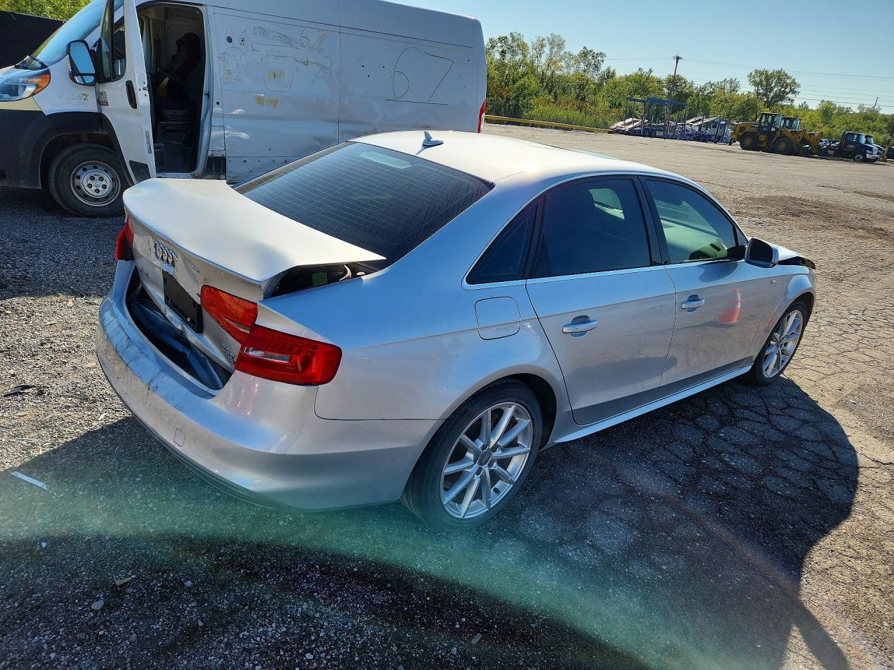 2014 Audi A4 Premium Plus Серебряный vin: WAUFFBFL3EN004301