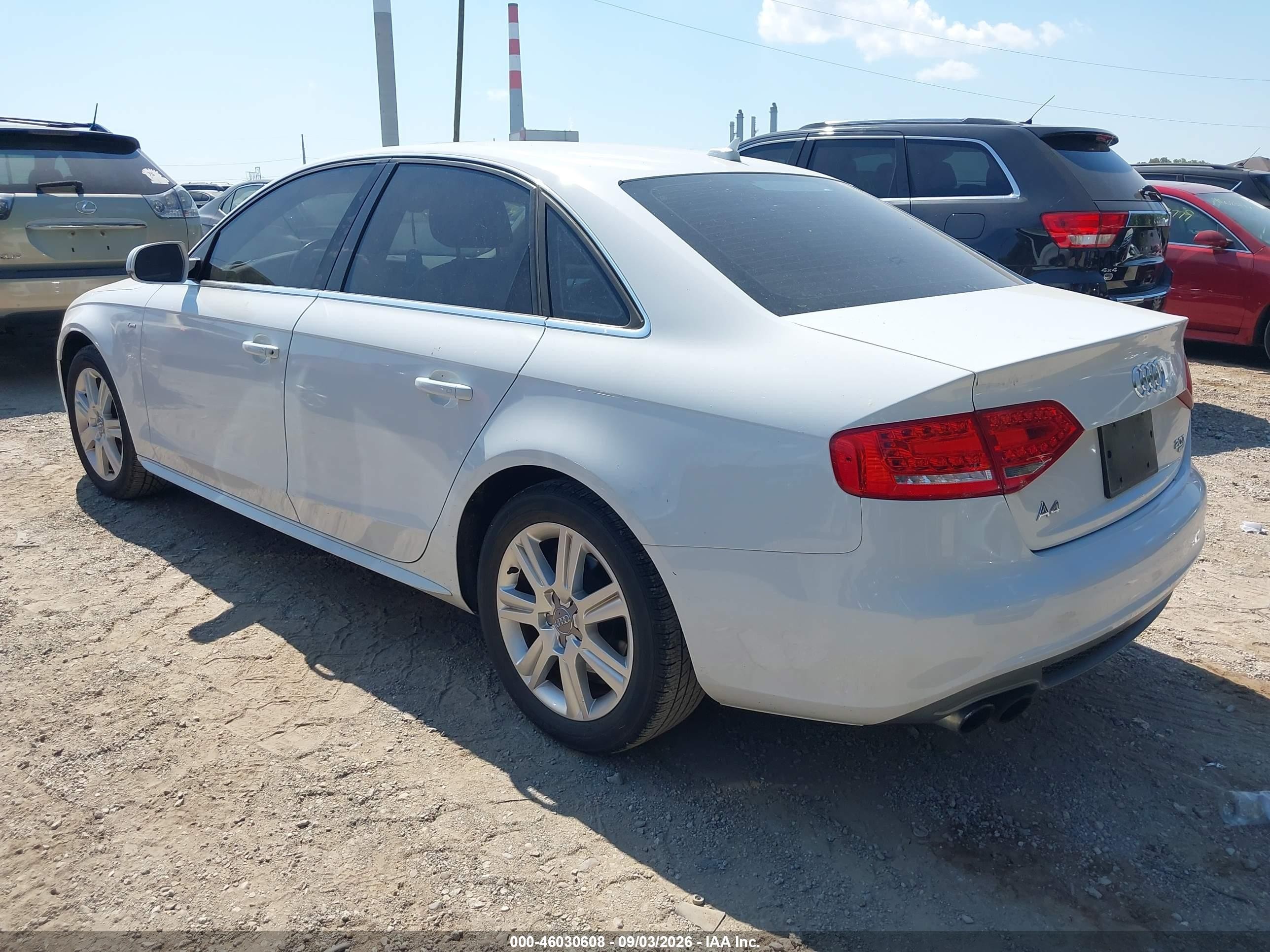 2012 Audi A4 2.0t Premium White vin: WAUFFBFL4CA115413