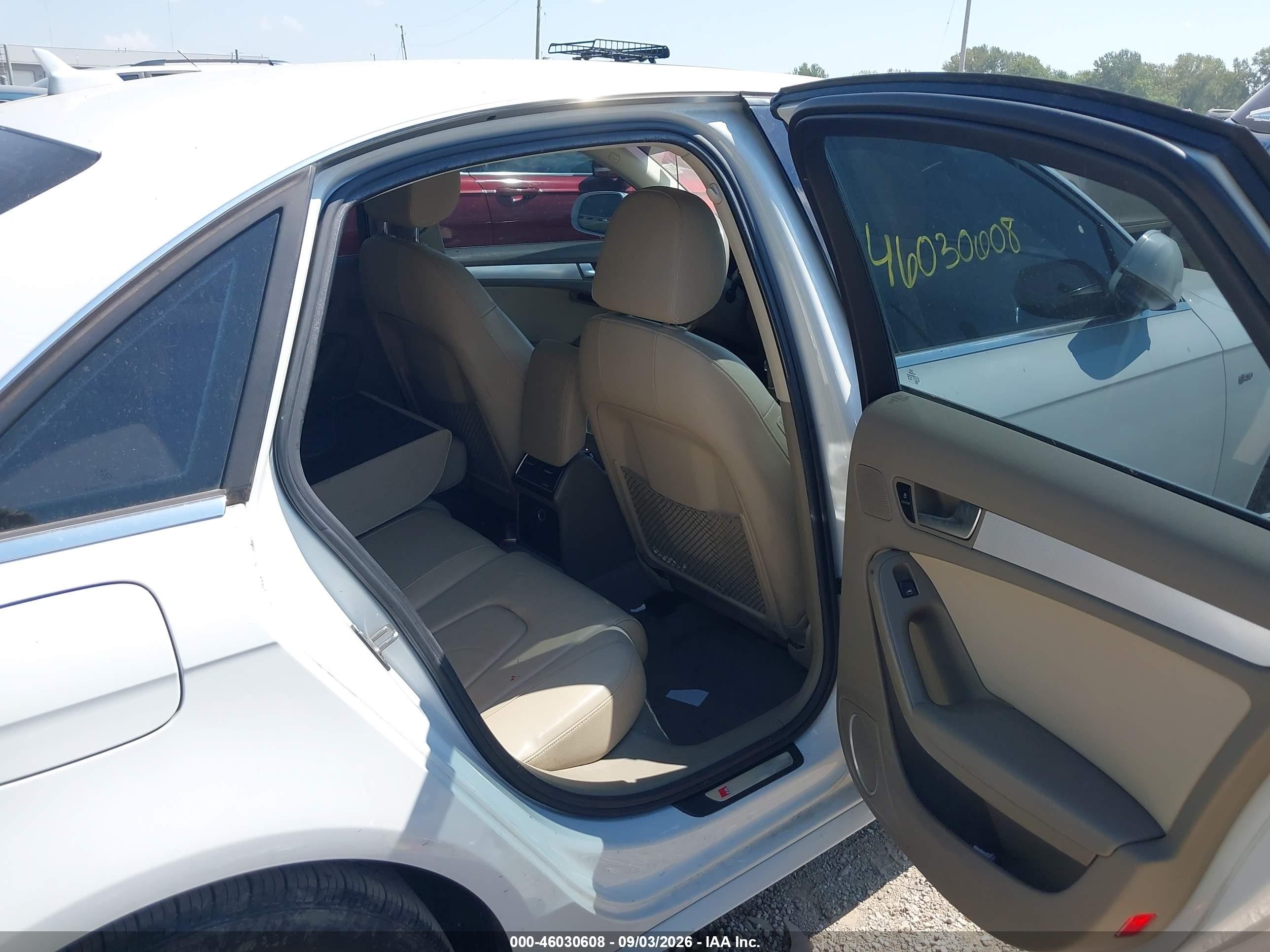 2012 Audi A4 2.0t Premium White vin: WAUFFBFL4CA115413