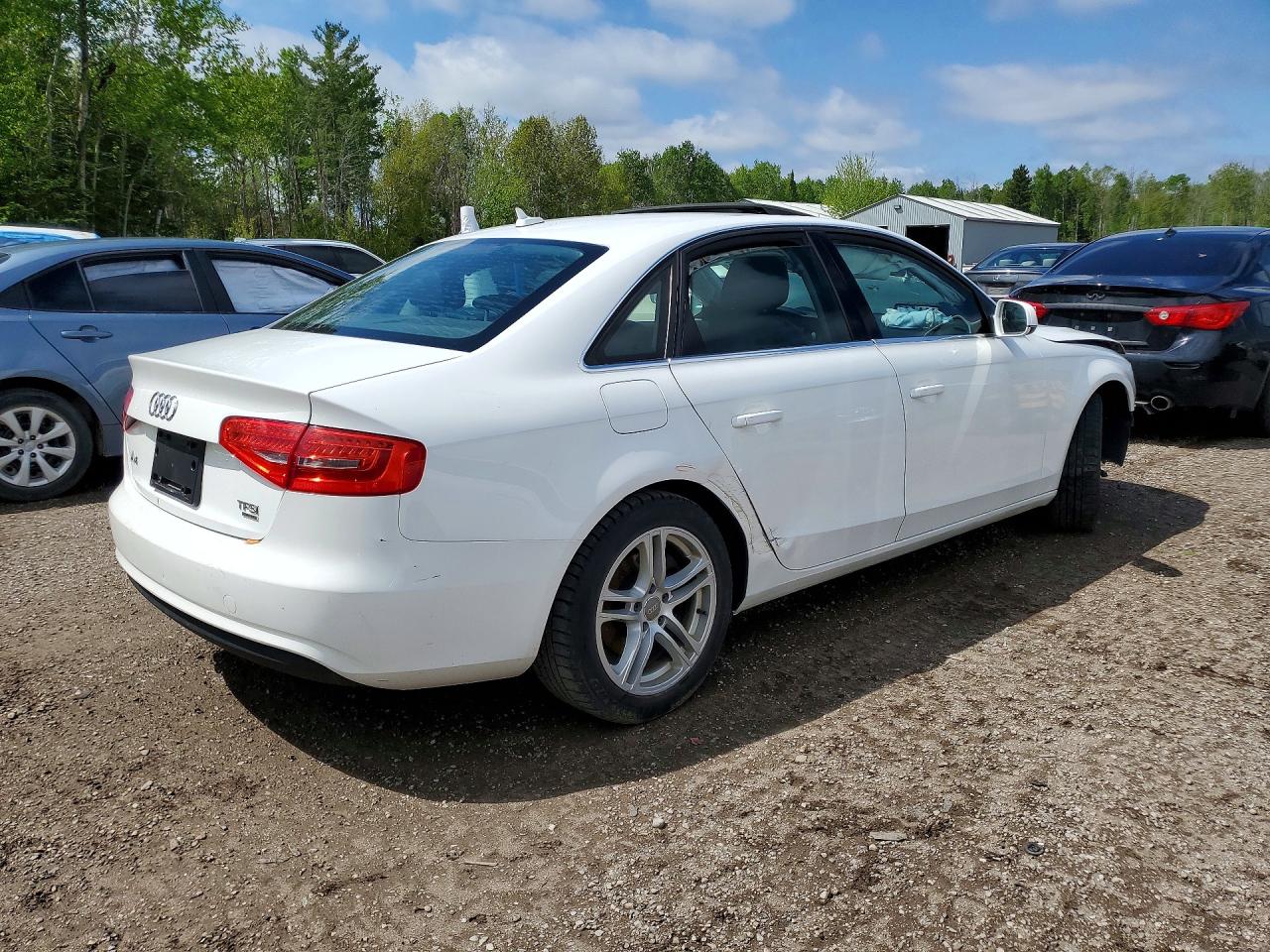 2014 Audi A4 Premium Plus Белый vin: WAUFFCFL4EN020576
