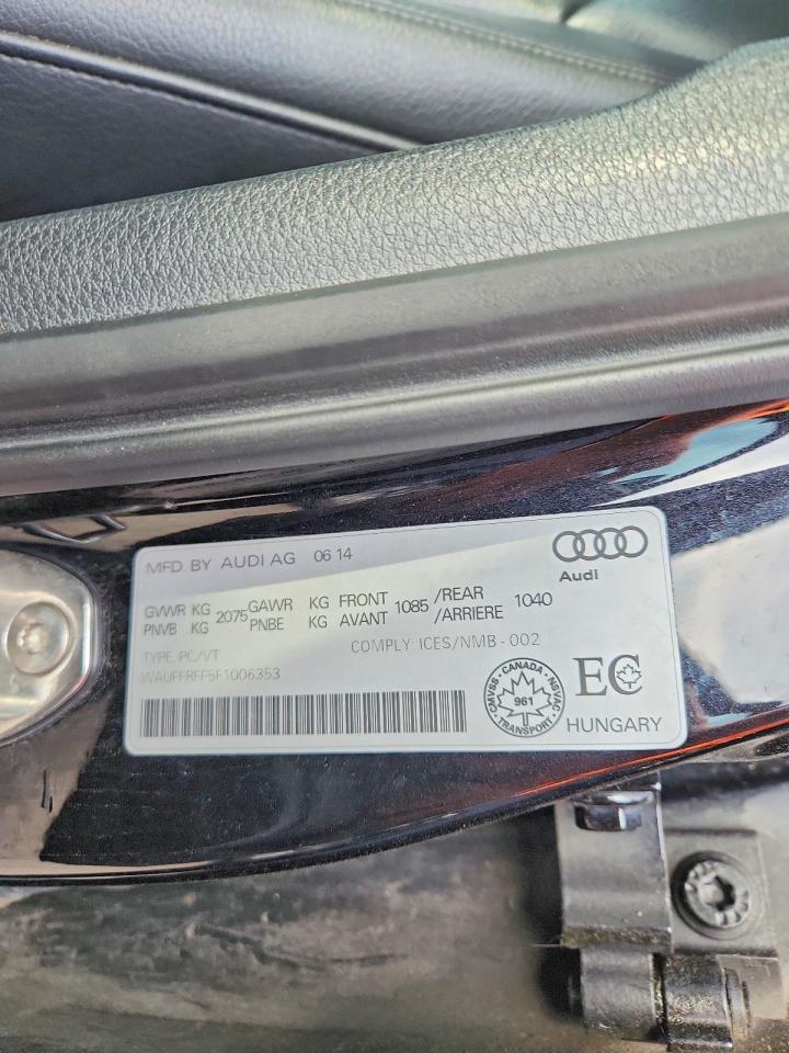 2015 Audi A3 Черный vin: WAUFFRFF5F1006353